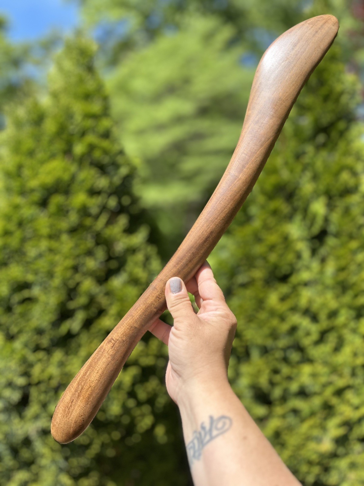 Exotic Hardwood Wood Stick Wooden Training Stick Handmade 19 5/8” NEW