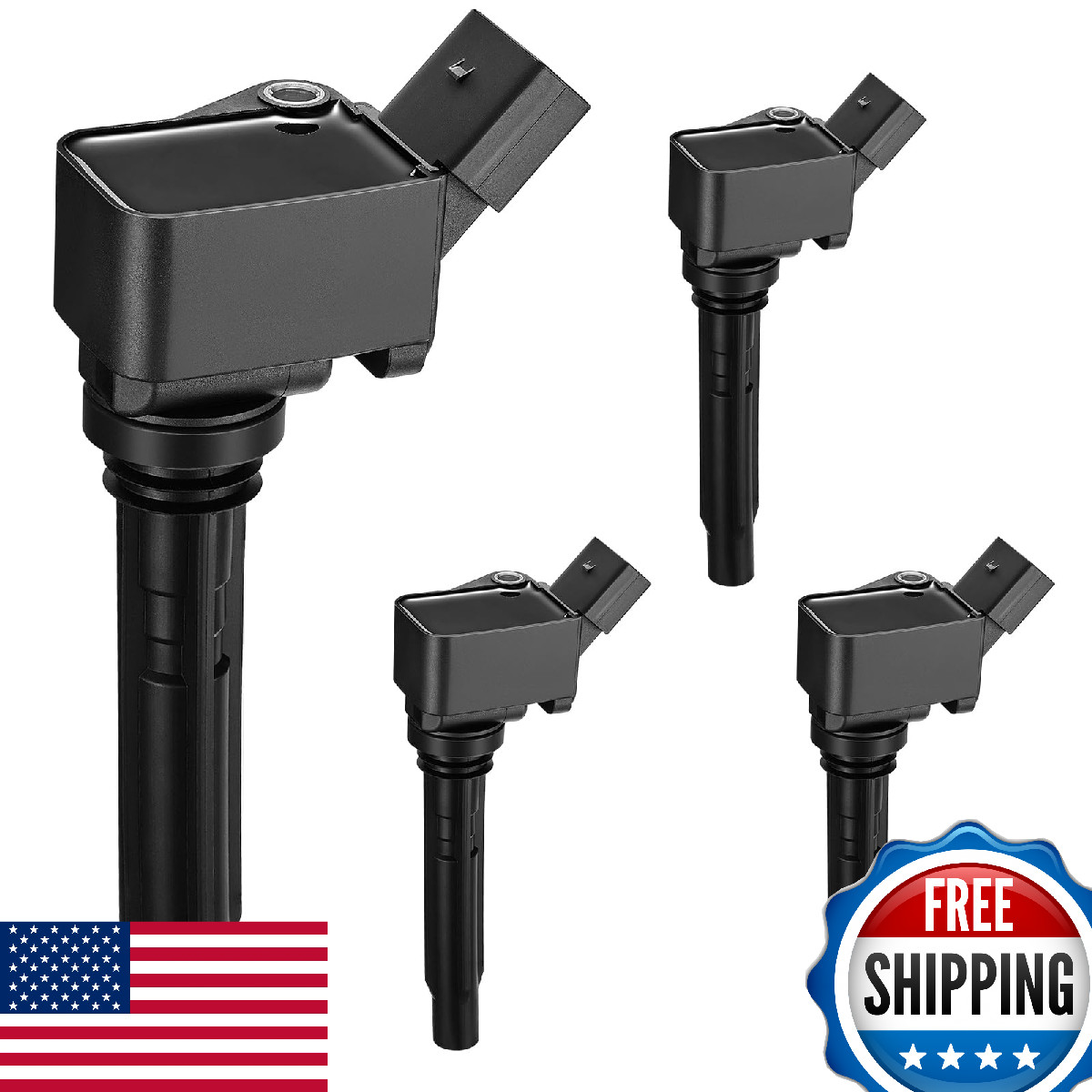 SYKRSS 4x Ignition Coils UF716 for Audi VW 1.8L 2.0L L4 – Replaces UF771/765/752