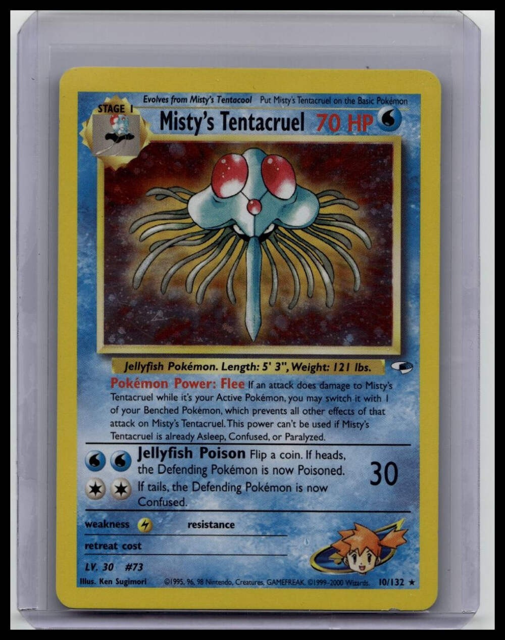 Pokémon TCG Misty’s Tentacruel 10/132 Gym Heroes Holo Rare WOTC VTG 2000