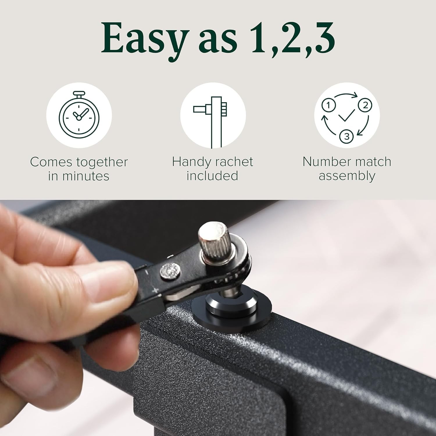 Zinus Rumi 14in Full Metal Bed Frame, Quick Assembly SmartBase® Full, Black