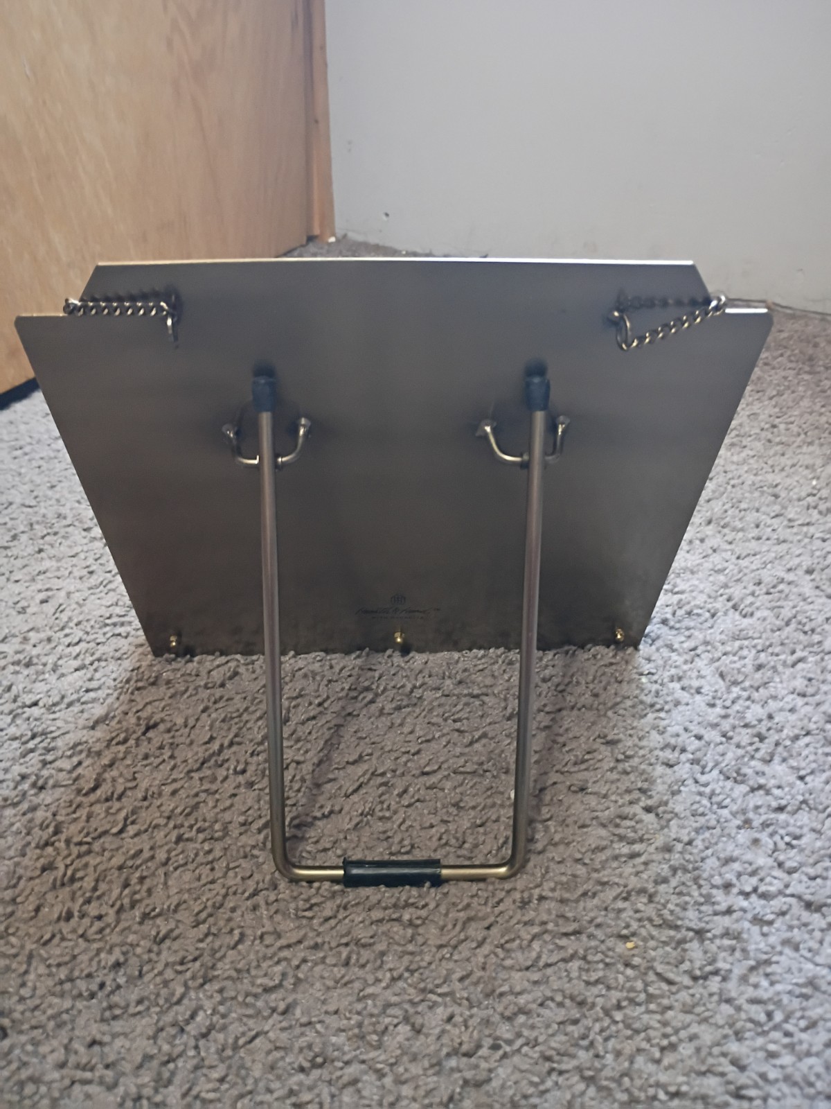 Brass Cookbook Holder with Weighted Chains