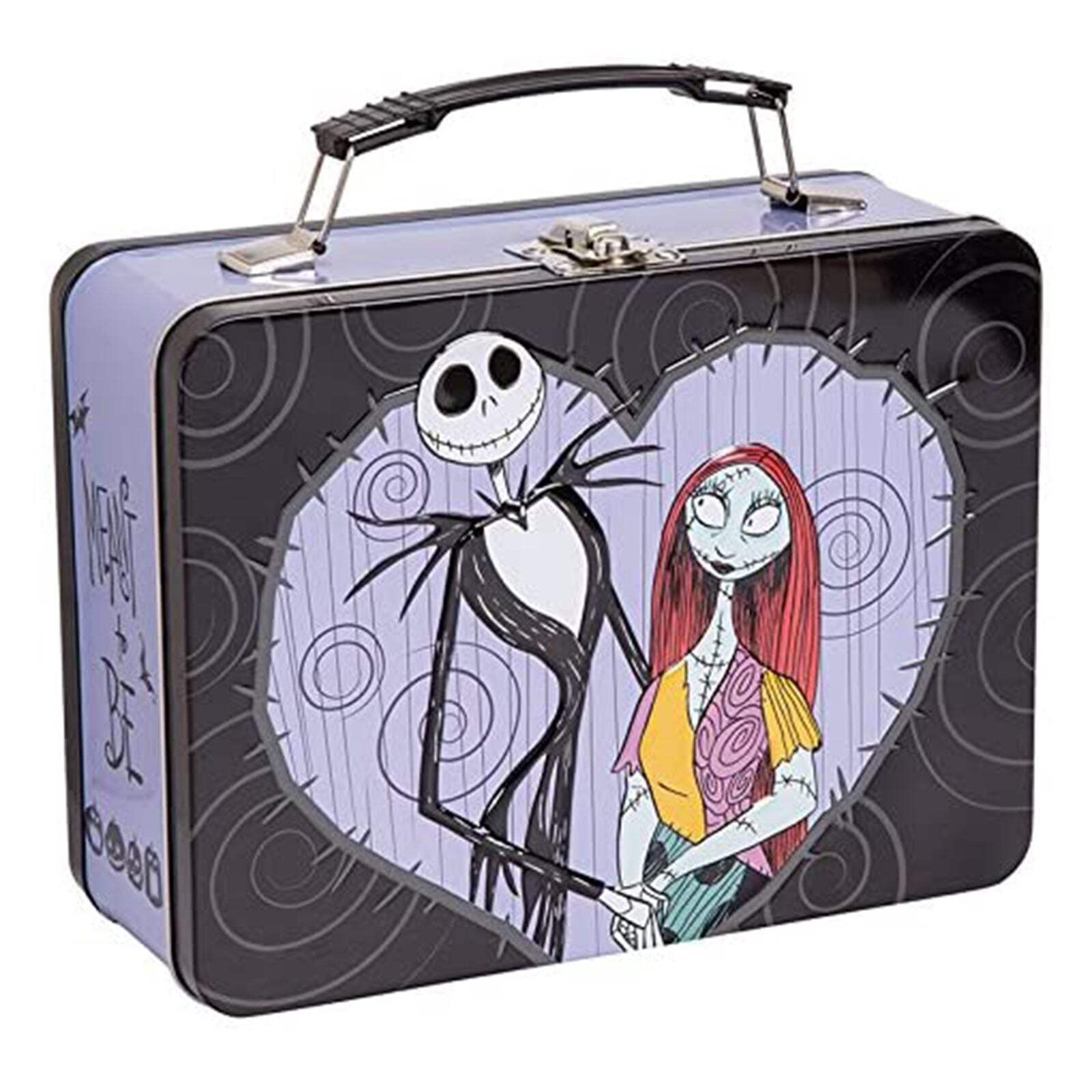 Bioworld The Nightmare Before Christmas Jack And Sally Metal Tin Lunch Box NEW