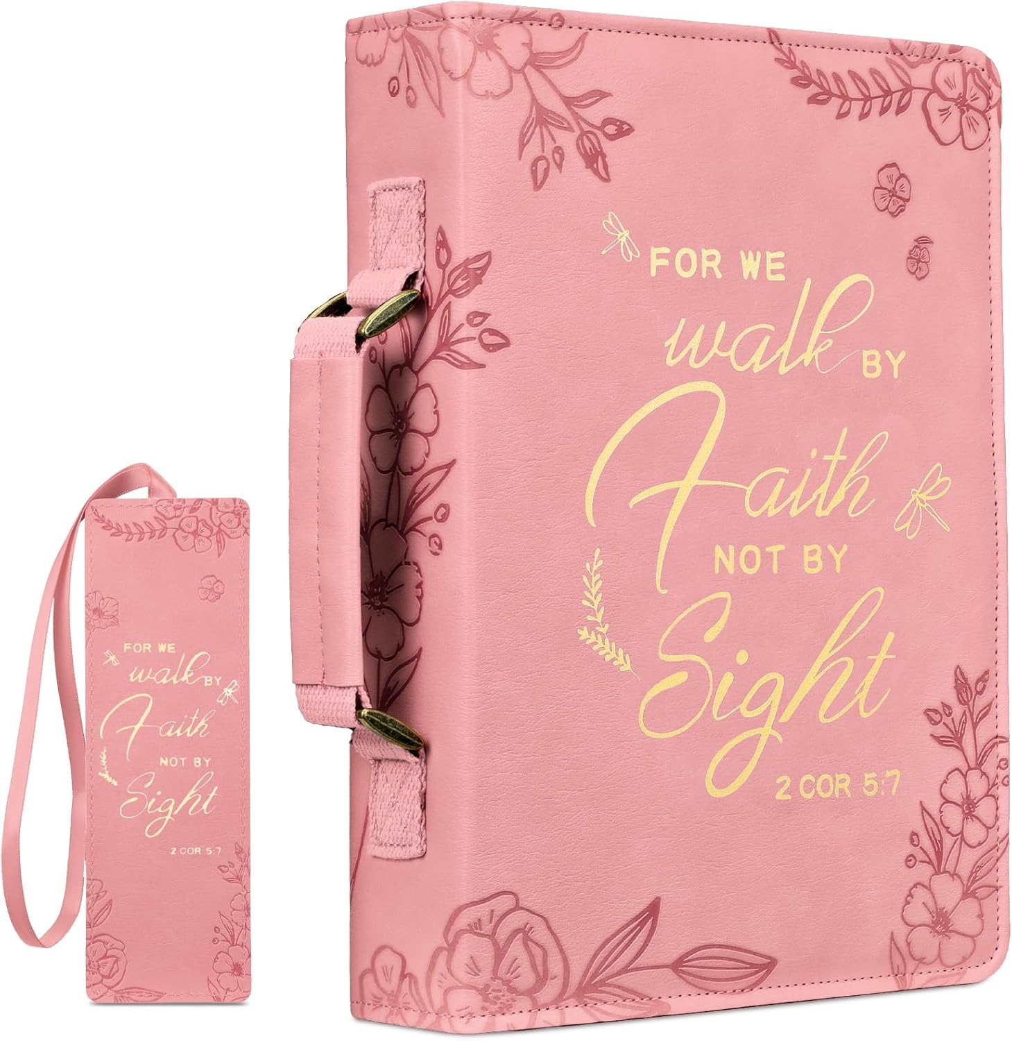Vegan Leather Bible Cover for Women Large Classic Carrying Book Case Church Bag