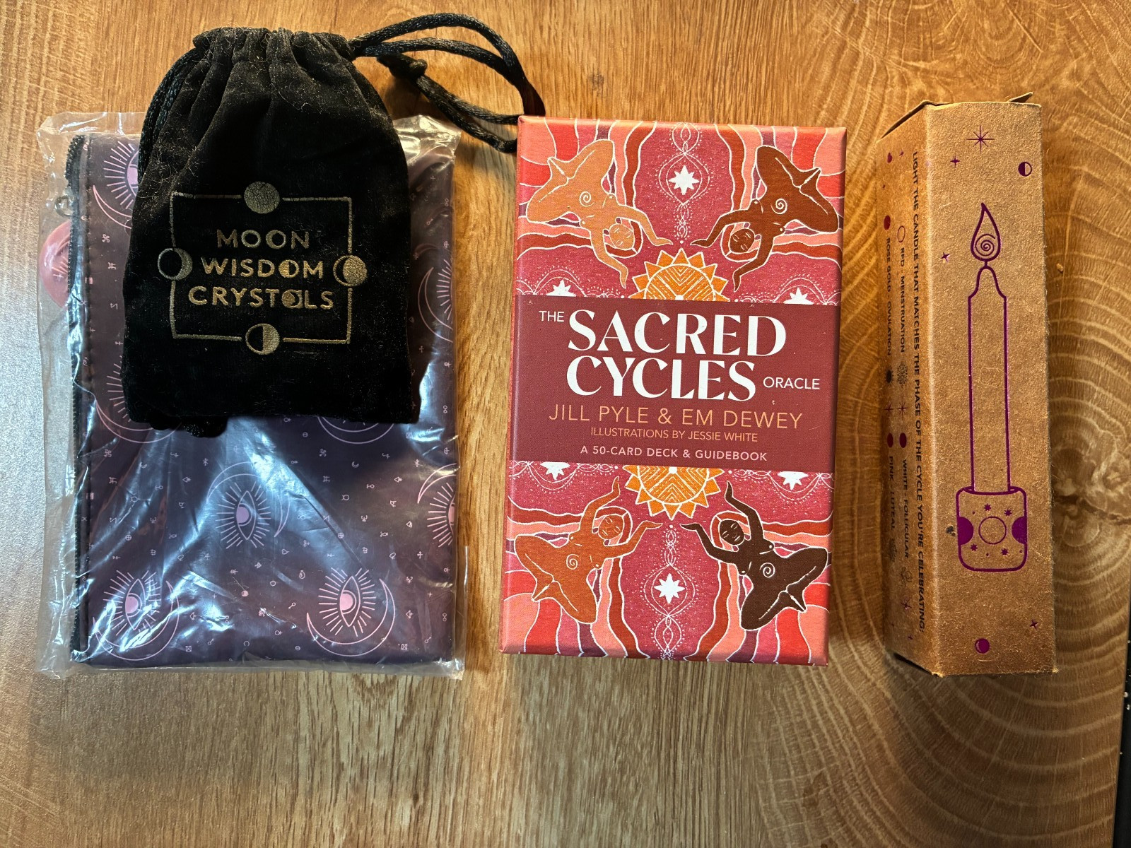 The Sacred Cycles Oracle by Jill Pyle & Em Dewey (Good Condion) and other