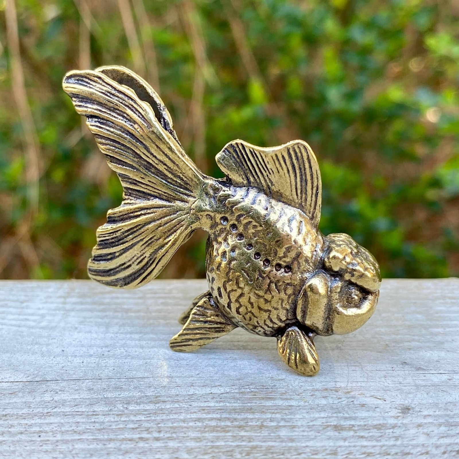 Solid Brass Goldfish – Symbol of Beauty, Tranquility & Abundance – A42