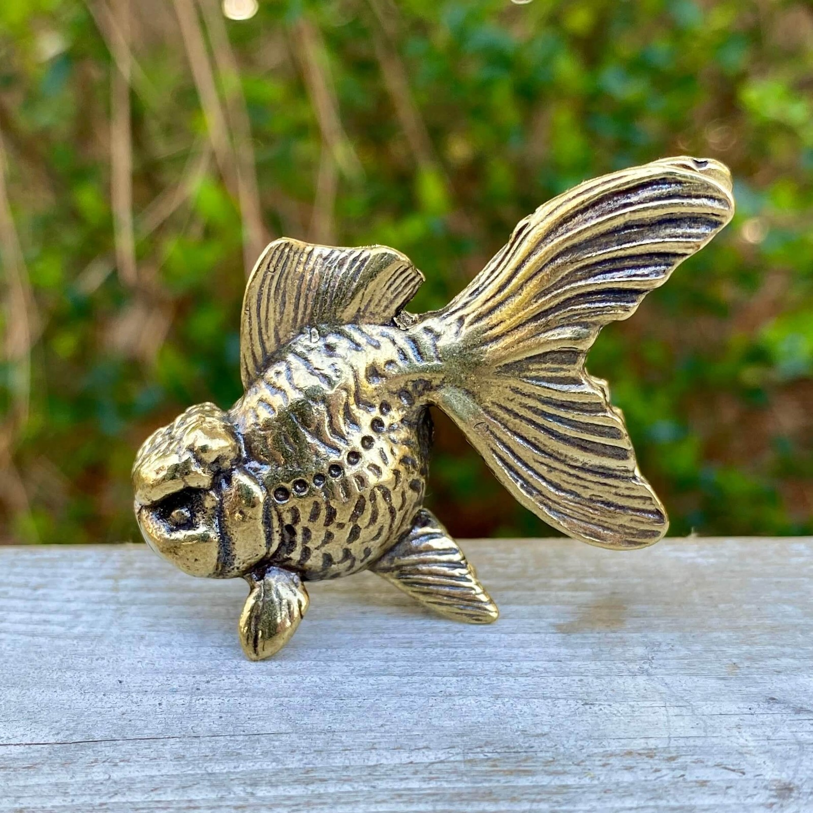 Solid Brass Goldfish – Symbol of Beauty, Tranquility & Abundance – A42
