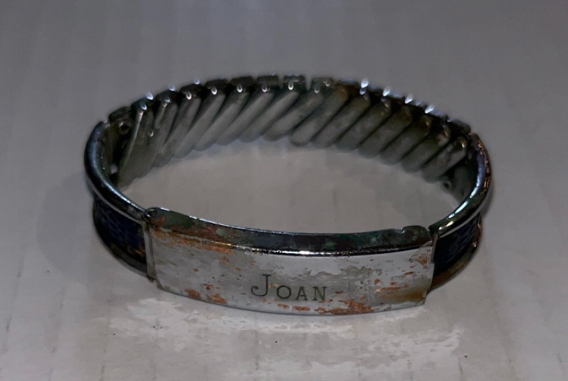 Vintage “Joan” bracelet with mans photograph inside estate find kinda creepy
