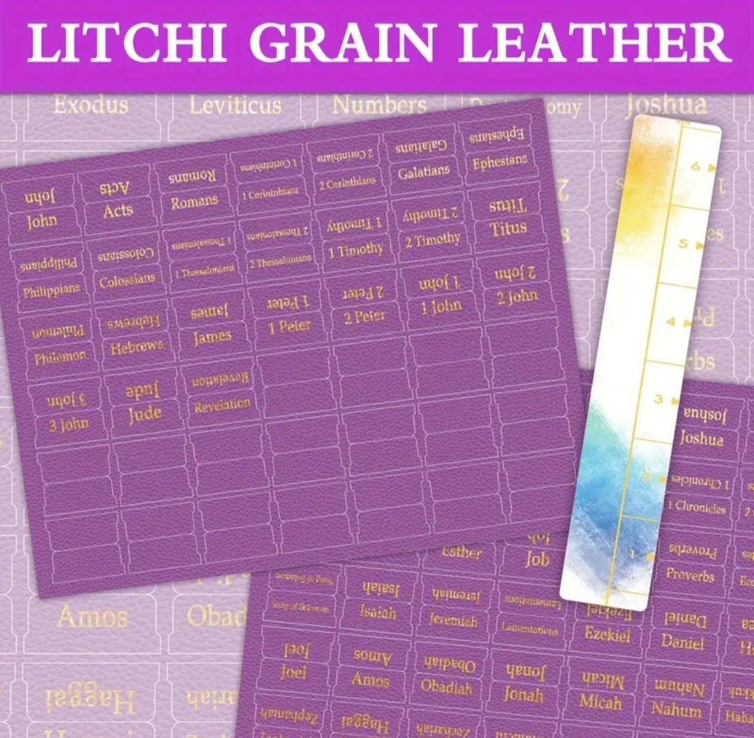 Leather Bible Tabs Old And New Testament Purple New 84 Laminated