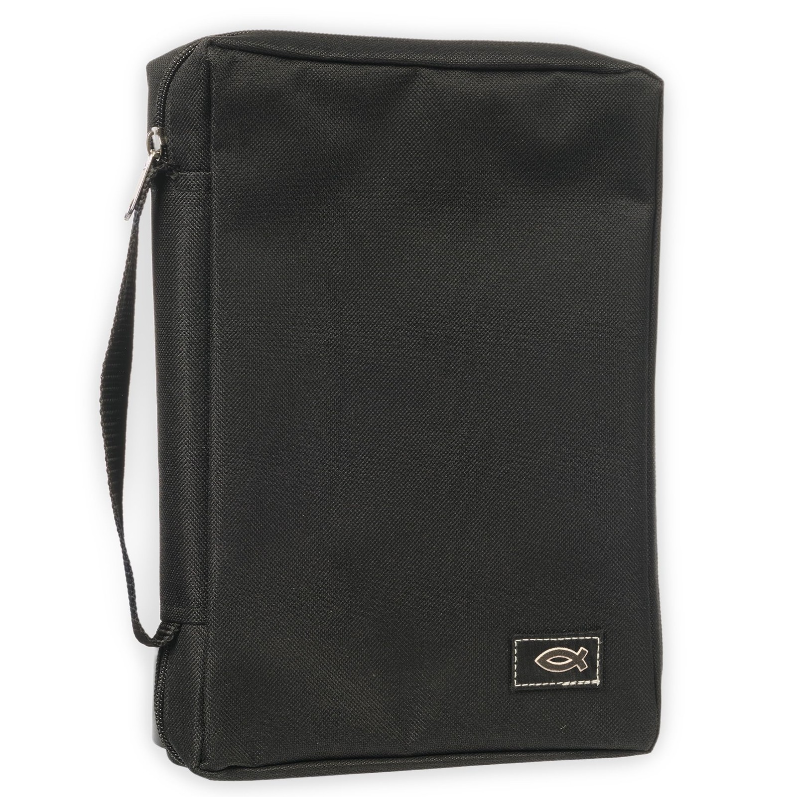 Christian Art Gifts Men/Women’s Bible Cover Jesus Small, Black/Jesus Fish #2