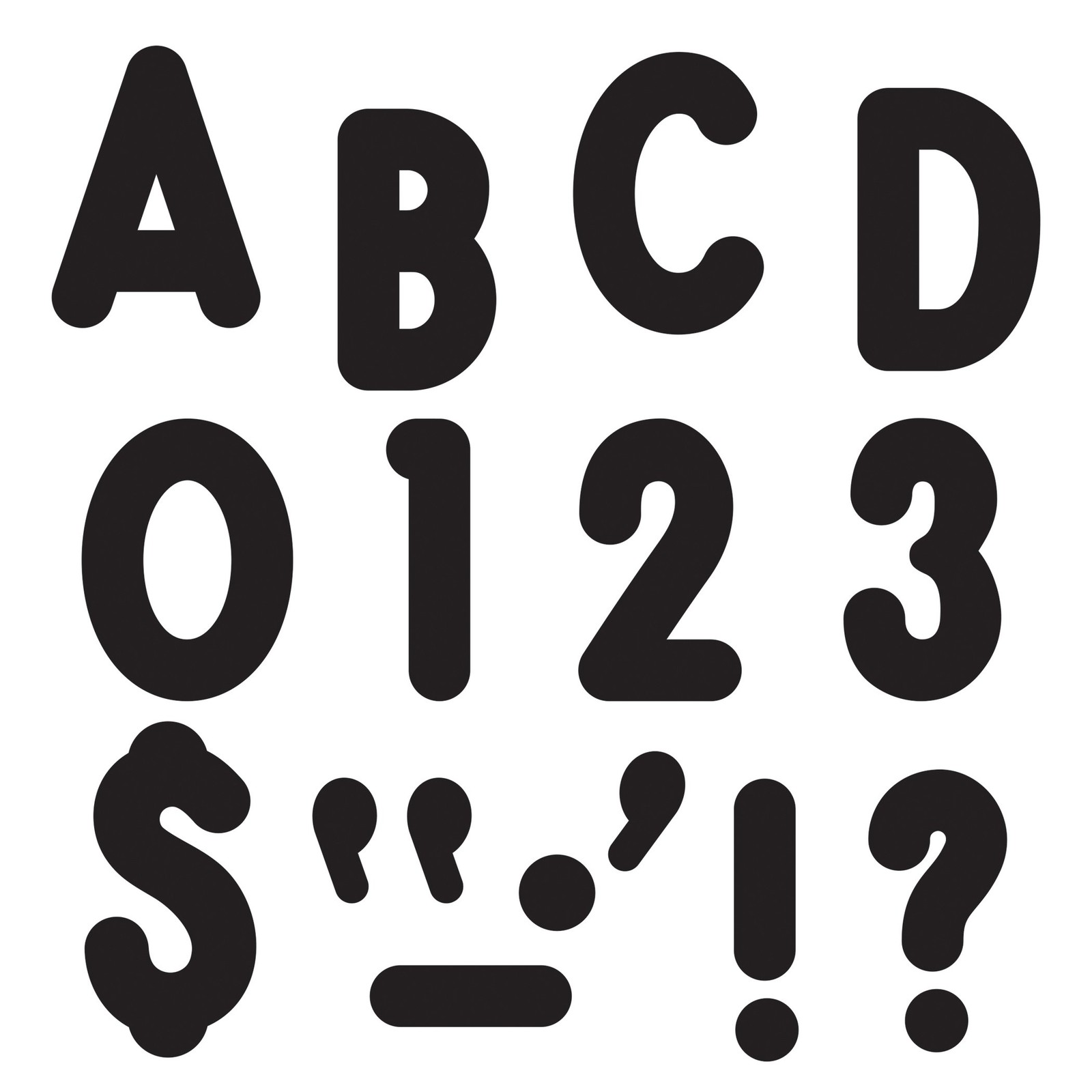 TREND Black 7-Inch Billboard Uppercase (EN/SP) Ready Letters, Bulletin Board…
