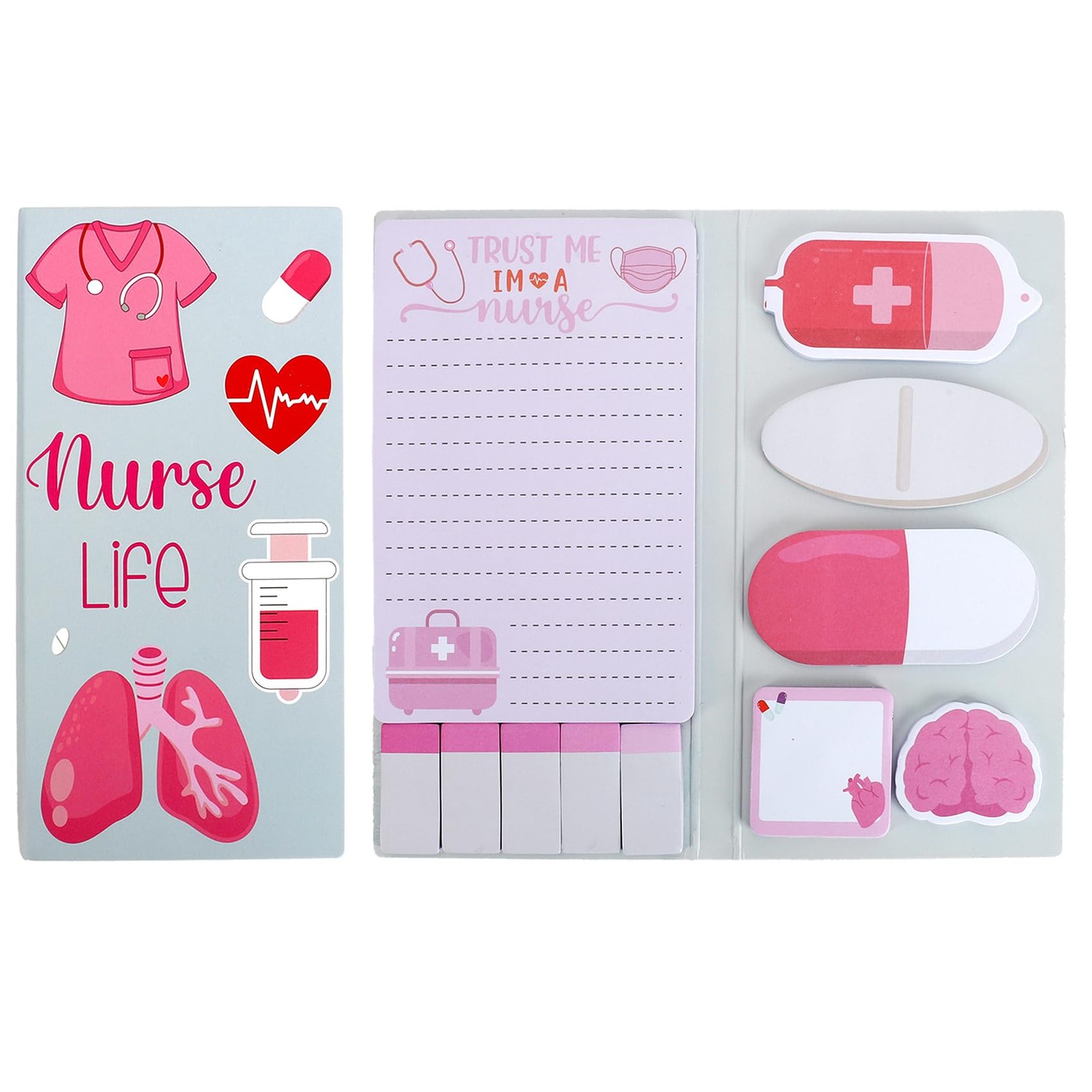 QPIXVB Nurse Gifts for Women,Cute Sticky 7.8 x 4.1 inches, – Pink