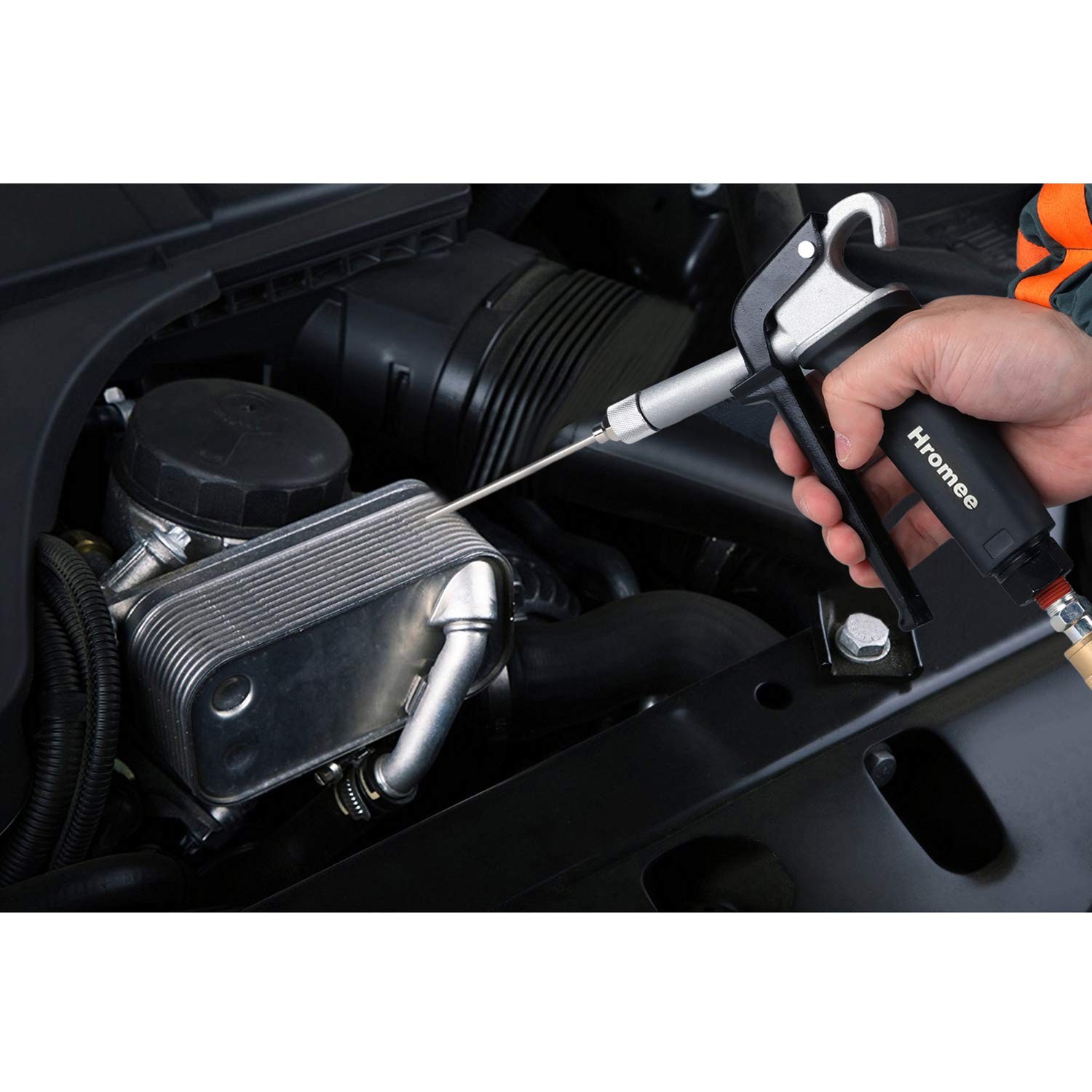 Hromee 12 Pieces High Flow Air Blow Gun Kit with Safe Quiet Xtreme Nozzles Rubbe