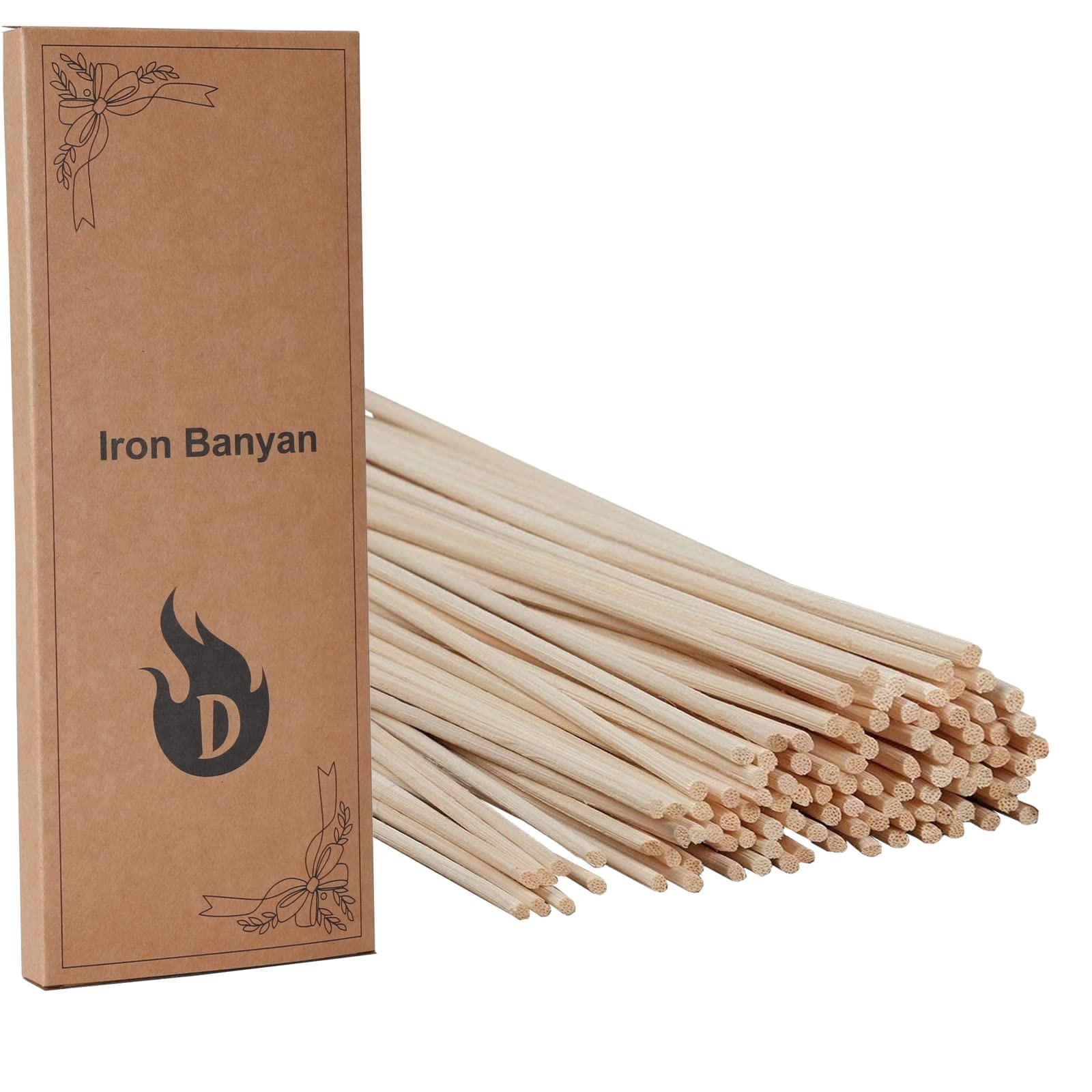 Iron Banyan 100PCS 10 Inch Natural Rattan Reed Diffuser 10″*3mm Primary