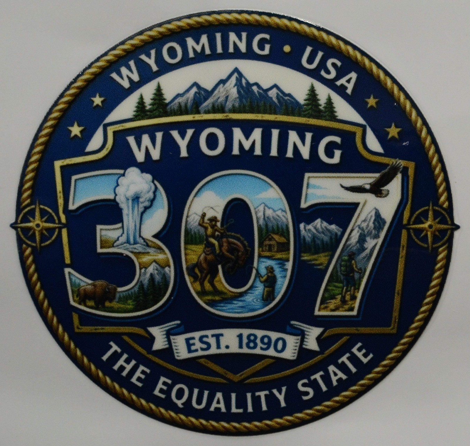307 Wyoming Sticker 3in x 3in UV