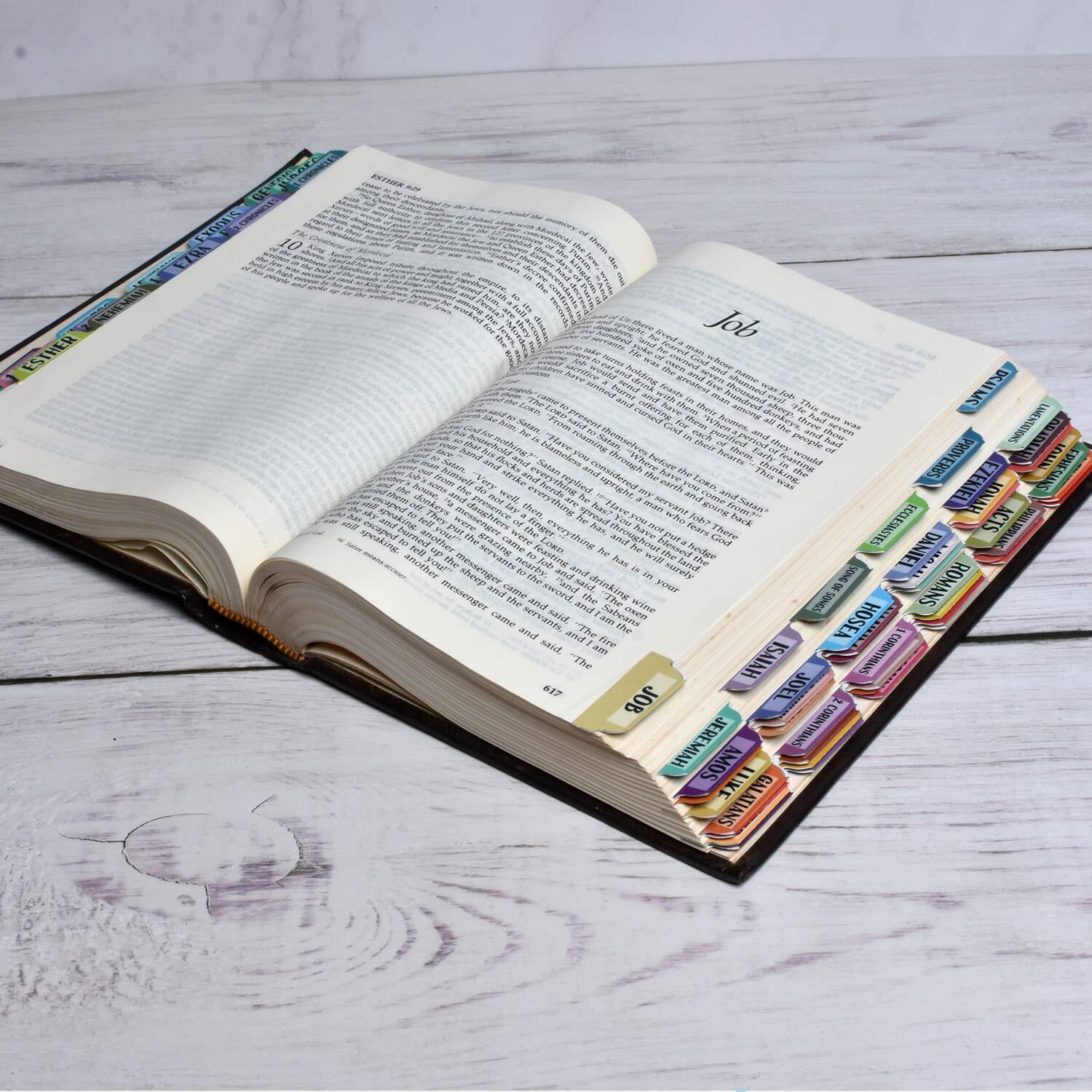 Bible Index Tabs New & Old Testament Tabs Matte Laminated -121 Pcs