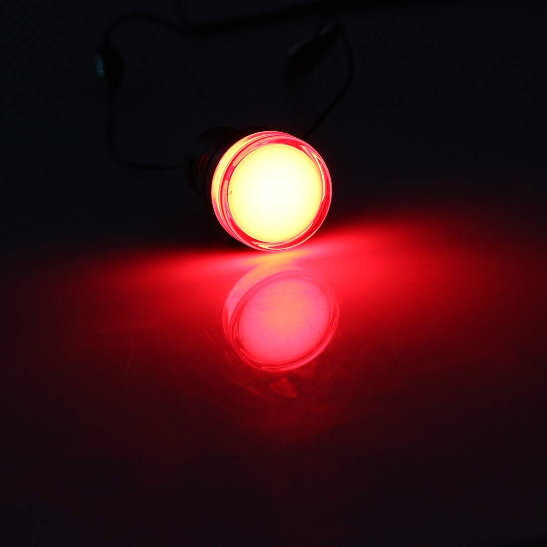 uxcell 2Pcs Red Indicator Light AC/DC 110V, 22mm Panel Mount,