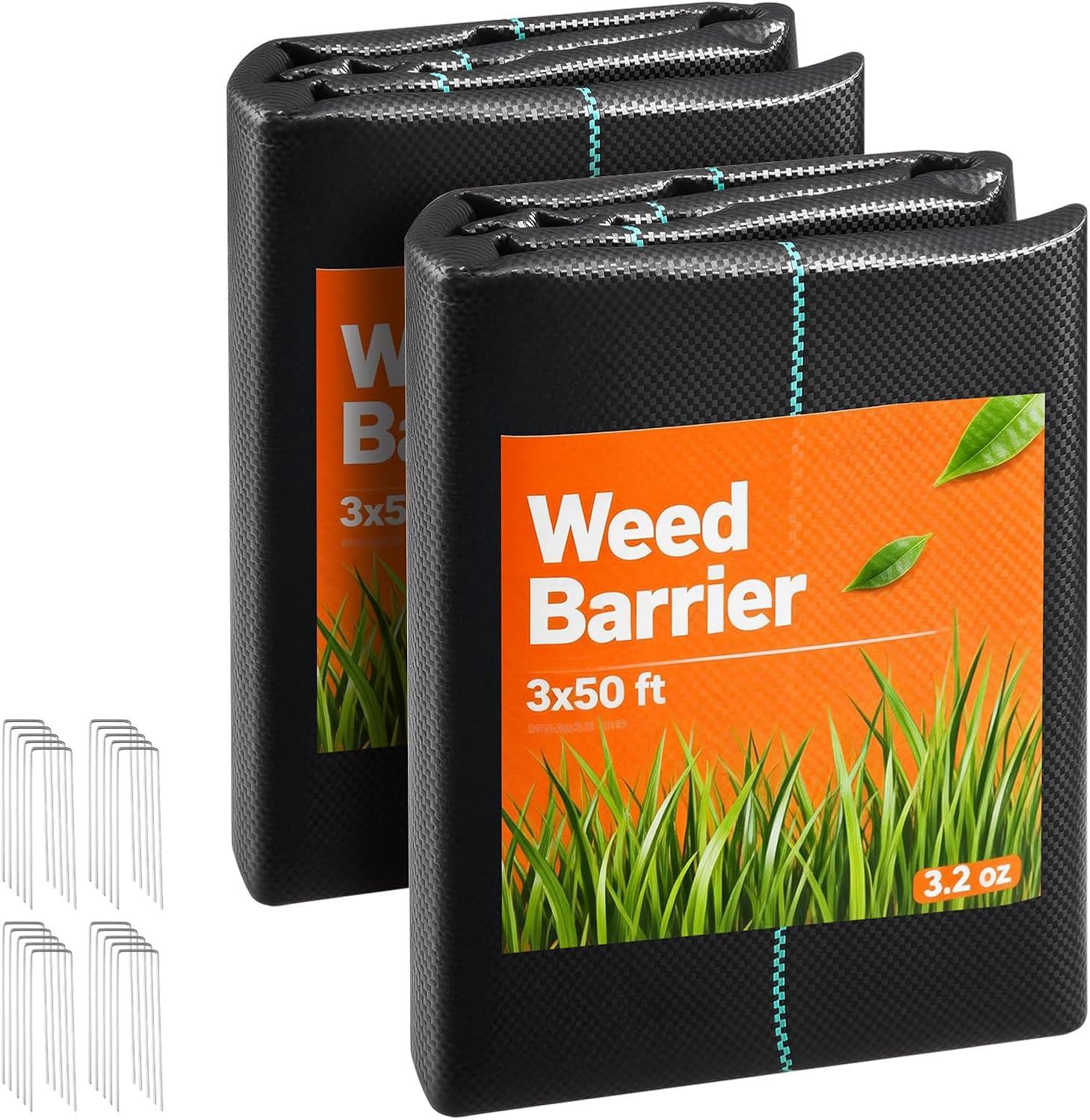 3X100Ft 3.2Oz Weed Barrier Fabric Heavy Duty, Landscape Fabric, Weed Blocker Fab