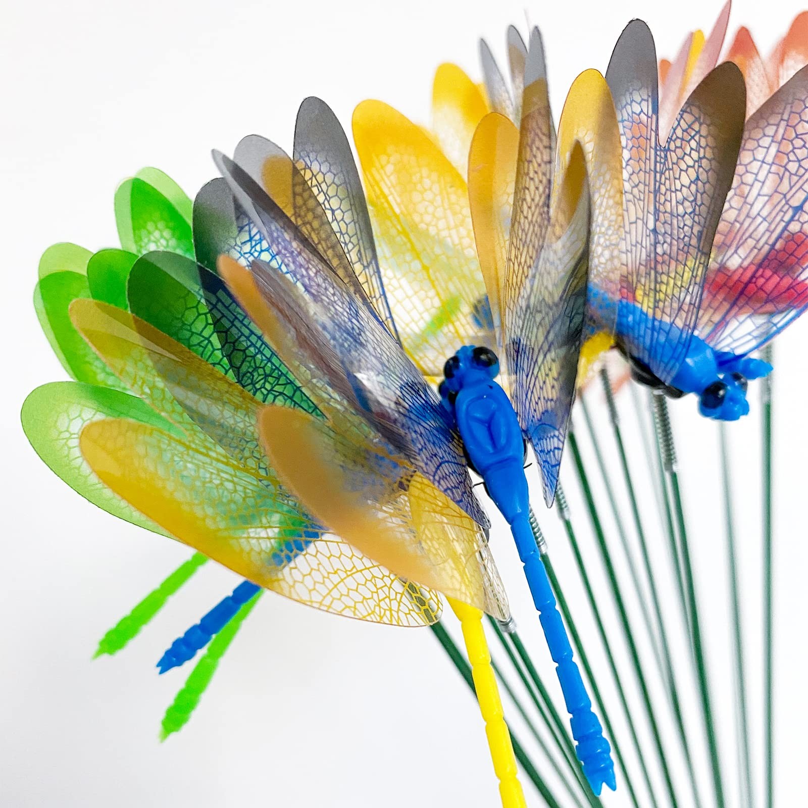 20 PCS Fake Dragonfly Clips Clip on Dragonfly for Outdoors 3D VALENTINES GIFT