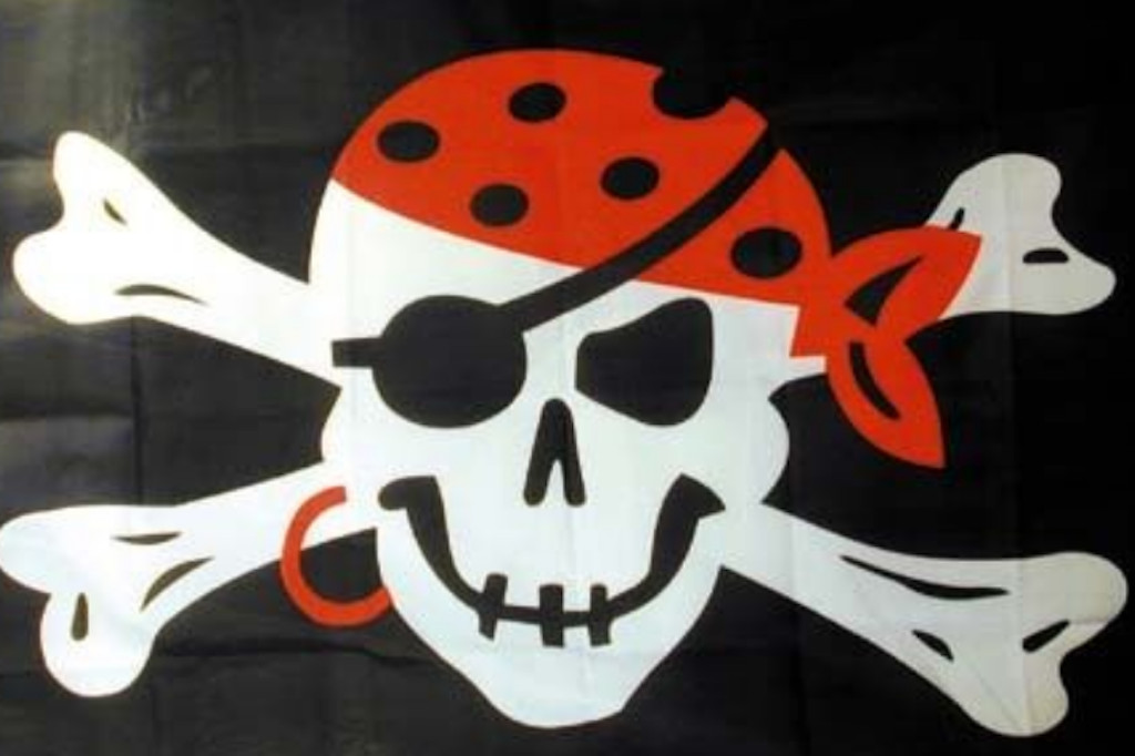SKULL X BONES PIRATE BANDANA FLAG FLAG #278 novelty flags pirates