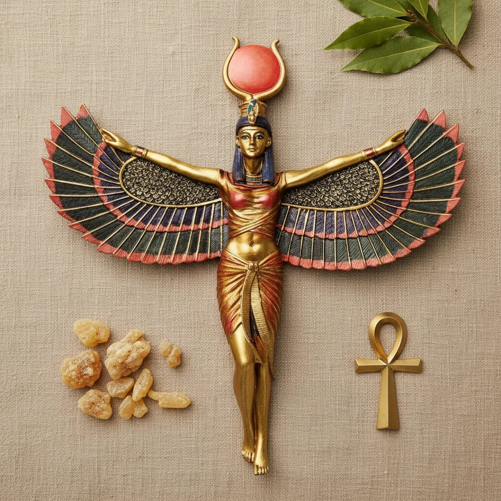 Open Wings Isis Wall Plaque, 12 Inches