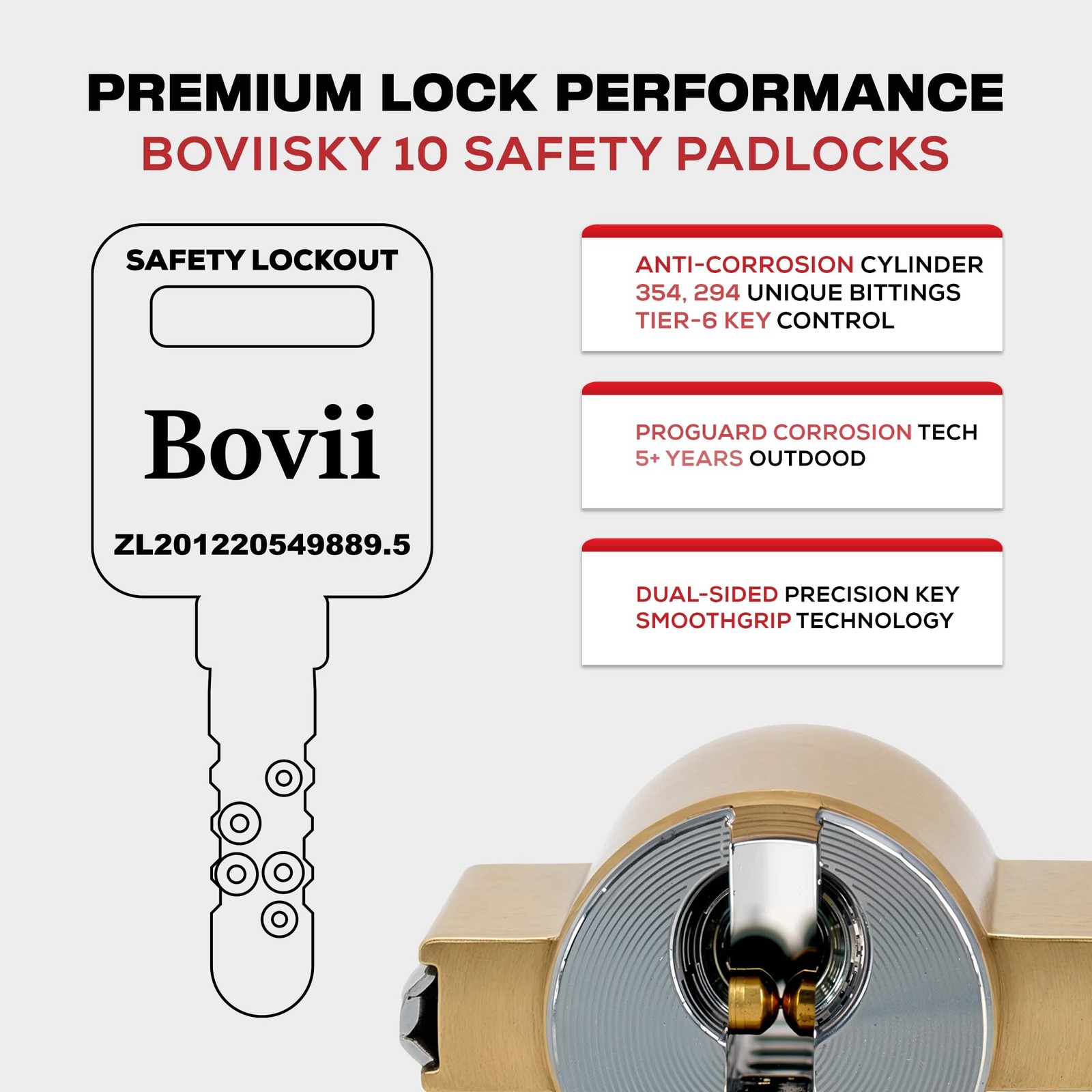 Boviisky Lockout Tagout Locks- 2 Red Loto Locks,Lockout Keyed