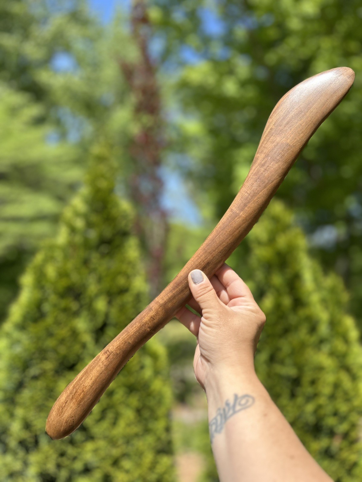 Exotic Hardwood Wood Stick Wooden Training Stick Handmade 19 5/8” NEW