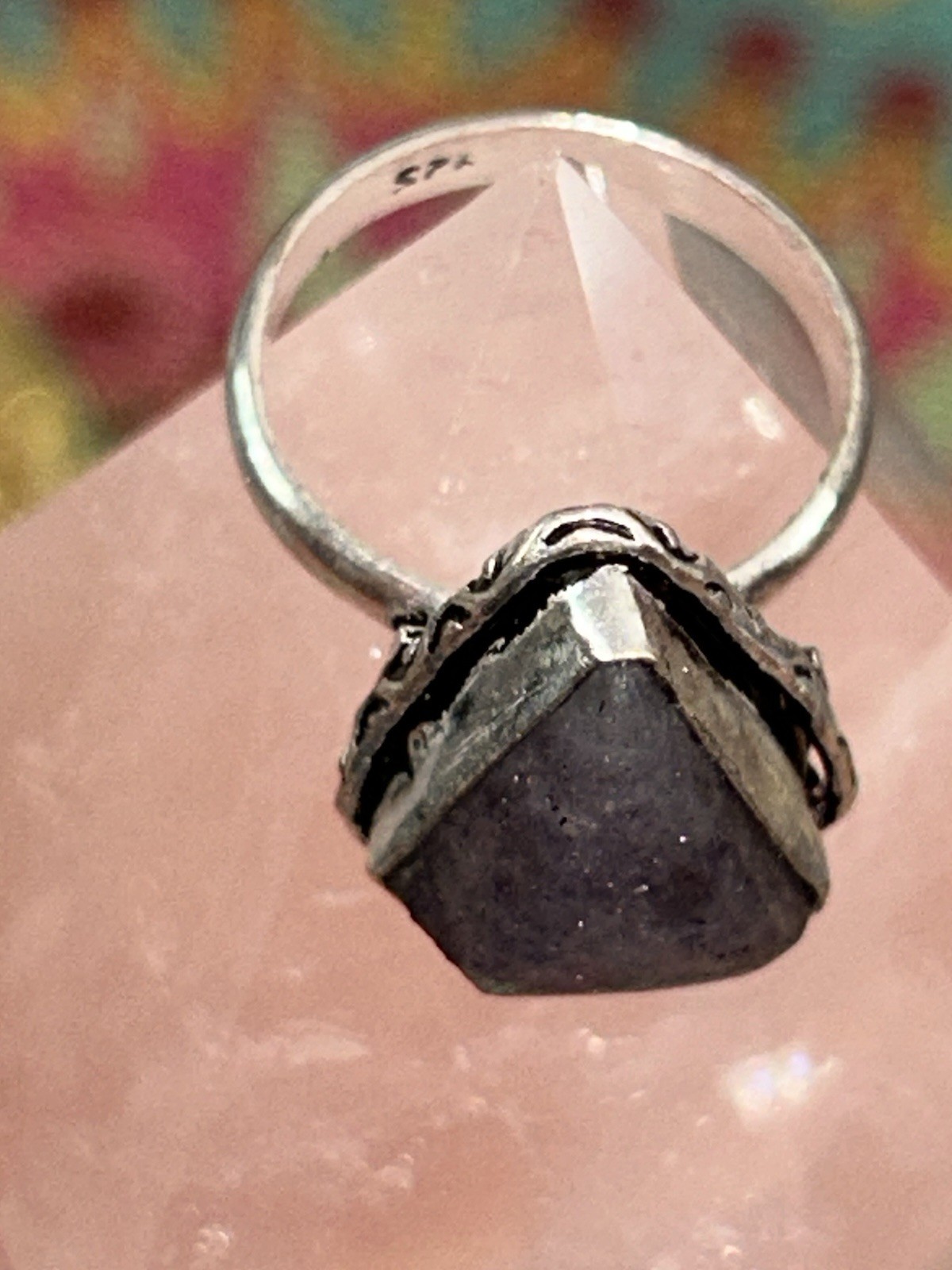 Hera Goddess Spirit Vessel Ring 925 Sterling Silver Plated Gemstone Protection
