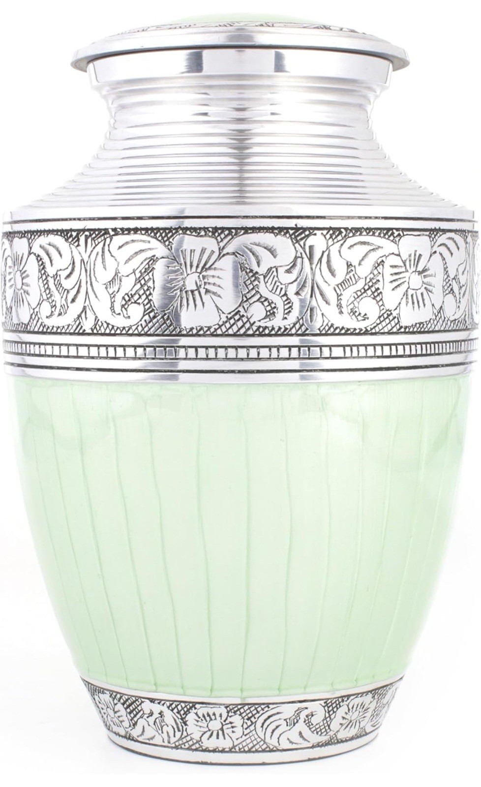 Handcrafted Metal Alloy Cremation Urn for Human Ashes – Large, Engraved, Decorat