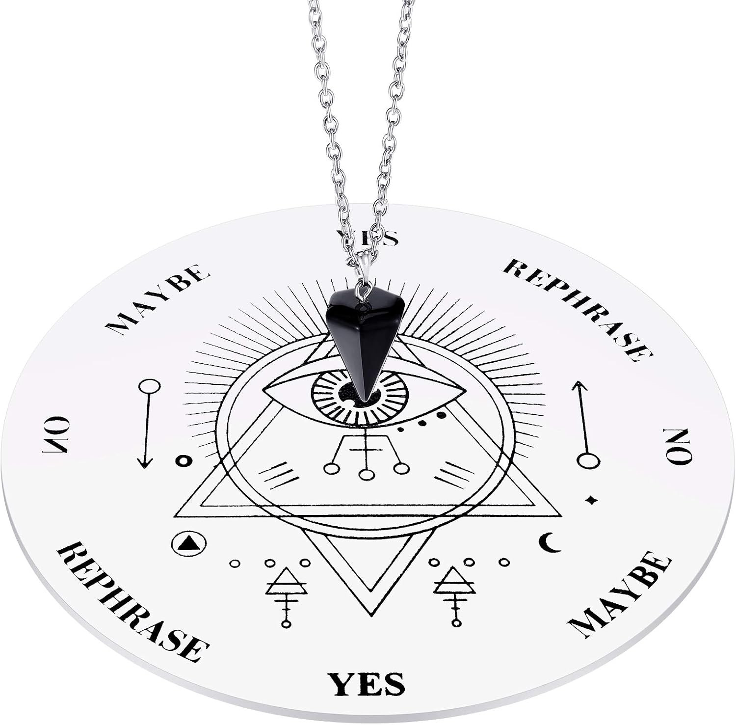 Pendulum Board Set Wooden Dowsing Divination Board Metaphysical Message with Cry