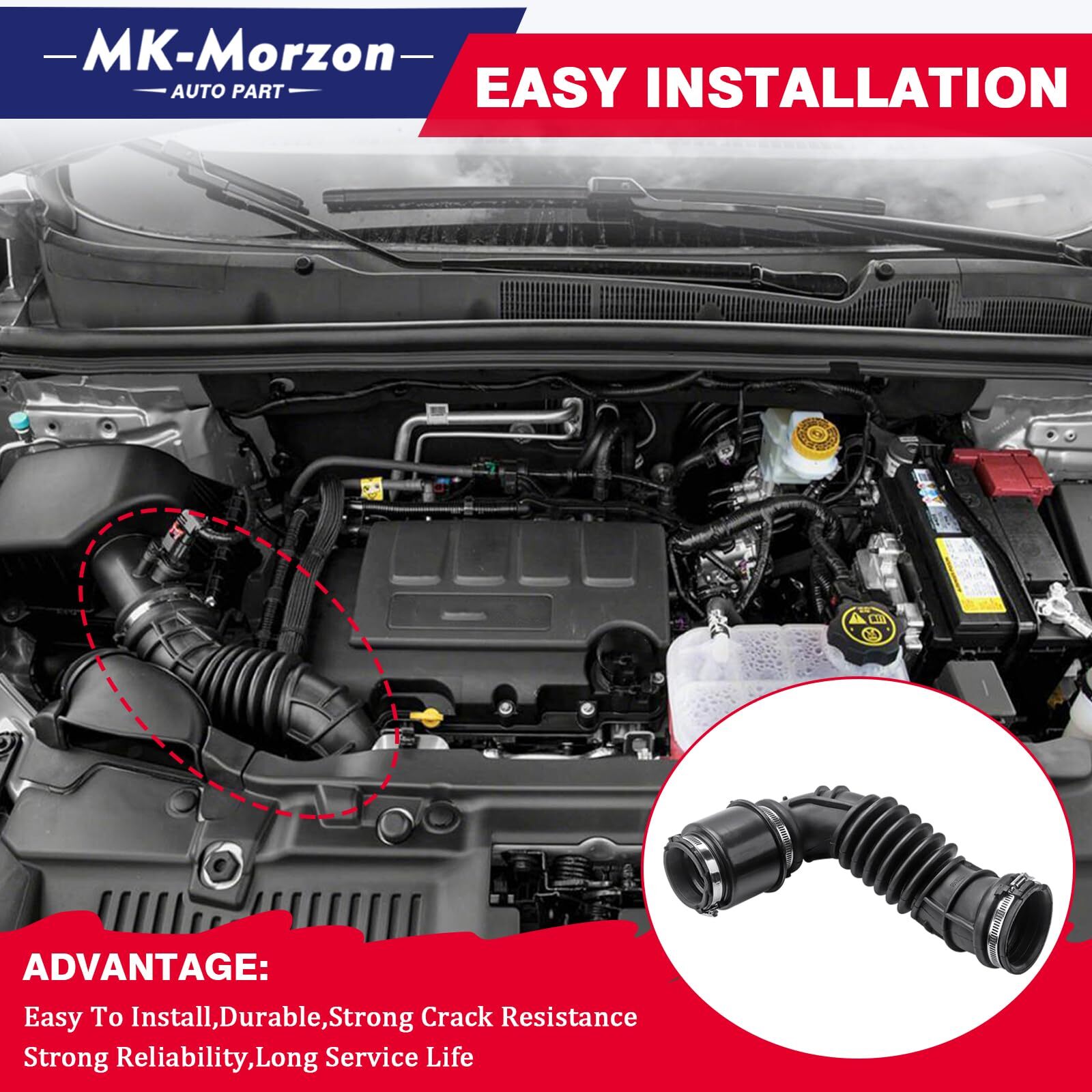 Air Intake Hose Compatible with 2013-2021 Buick Encore 2015-2021 Chevy Trax R…