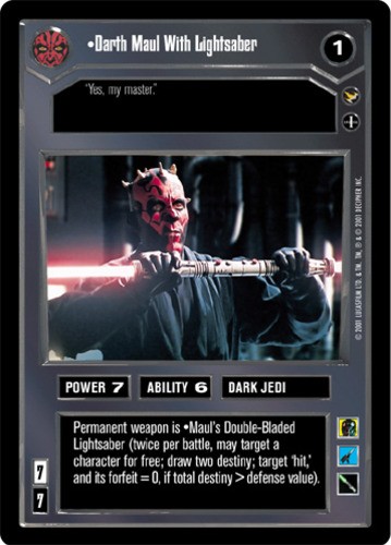 Darth Maul With Lightsaber Mint/Near Mint SWCCG: Theed Palace