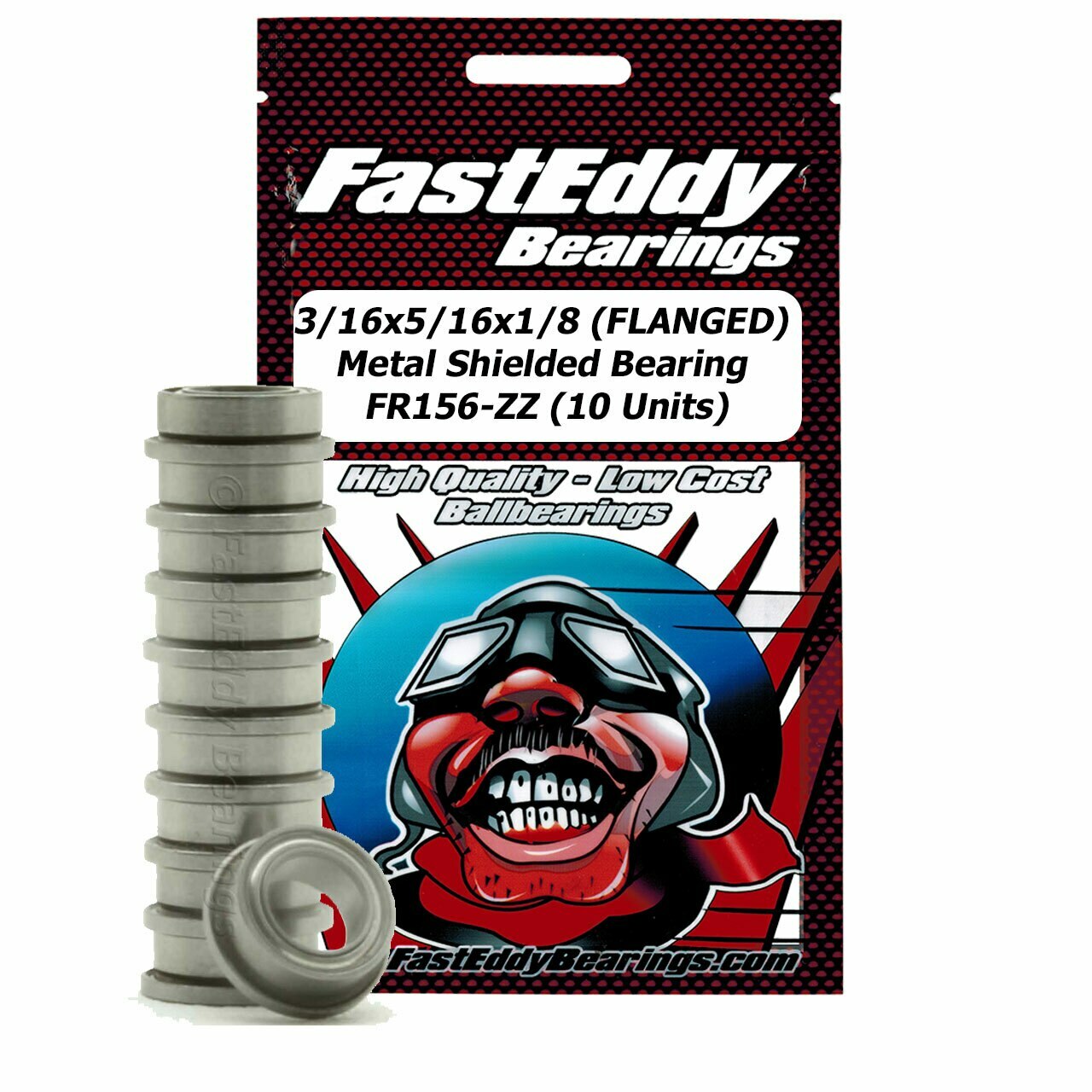 3/16×5/16×1/8 (FLANGED) Metal Shielded Bearing FR156-ZZ (10 Units)