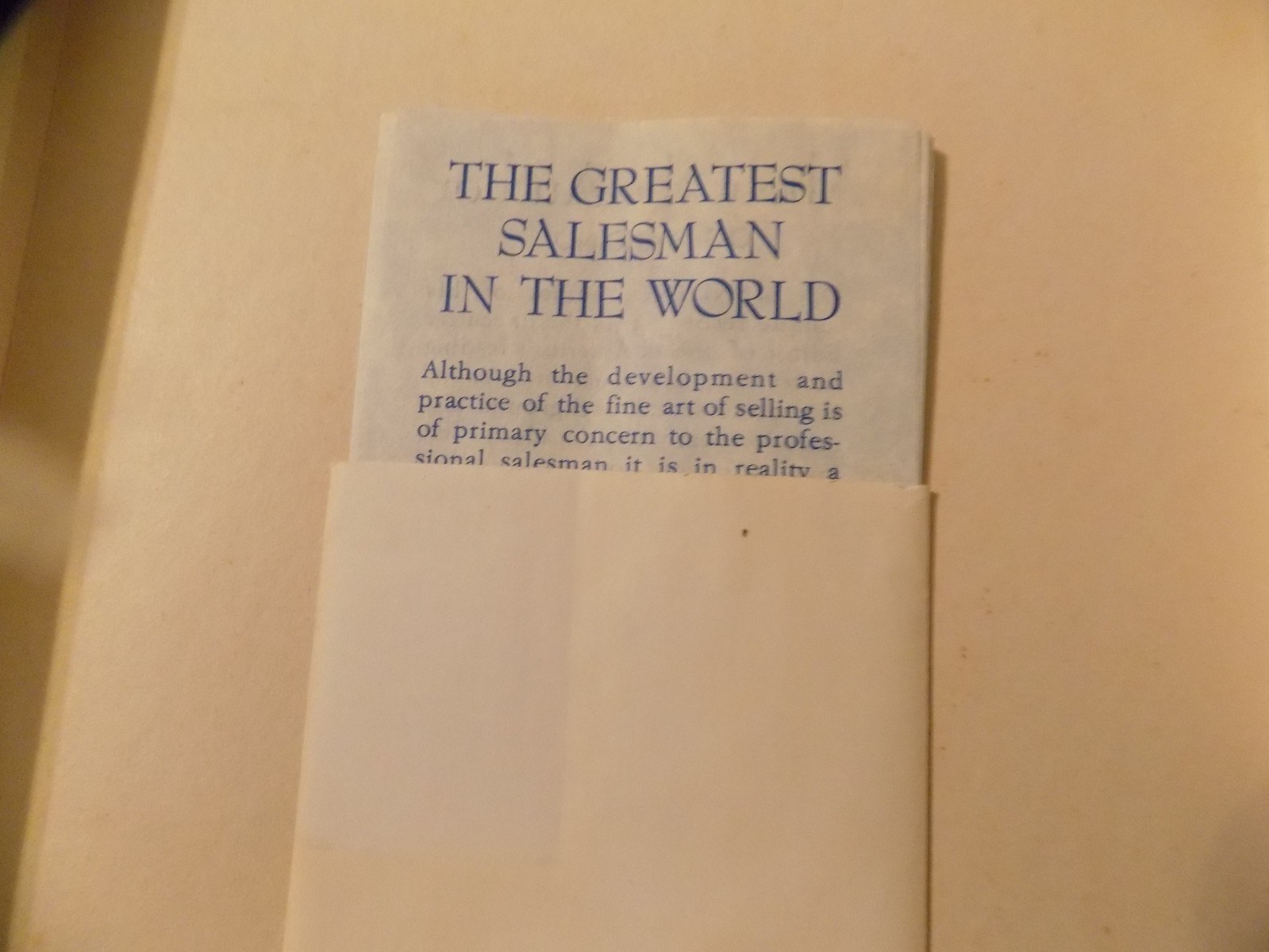 The Greatest Salesman in the World Og Mandino SMI 1968 Cassette Tape Boxed, WOW