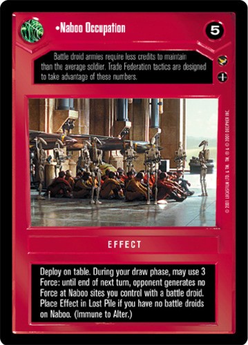 Naboo Occupation [Foil] Moderately Played SWCCG: Reflections III Foil