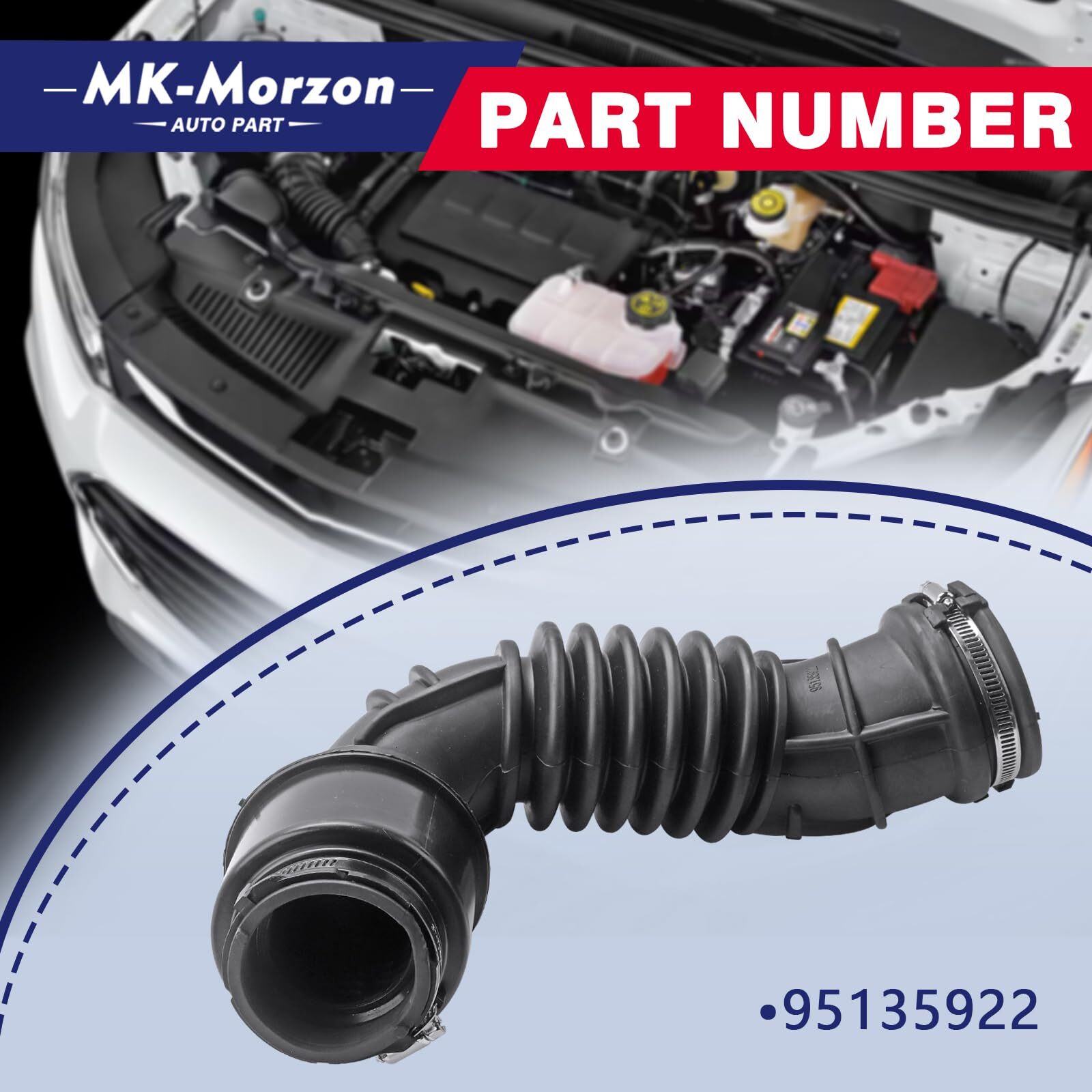 Air Intake Hose Compatible with 2013-2021 Buick Encore 2015-2021 Chevy Trax R…