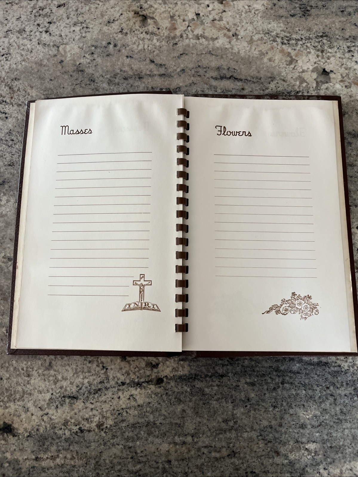 Vintage Cherished Memories Book Funeral Mortuary Memorial