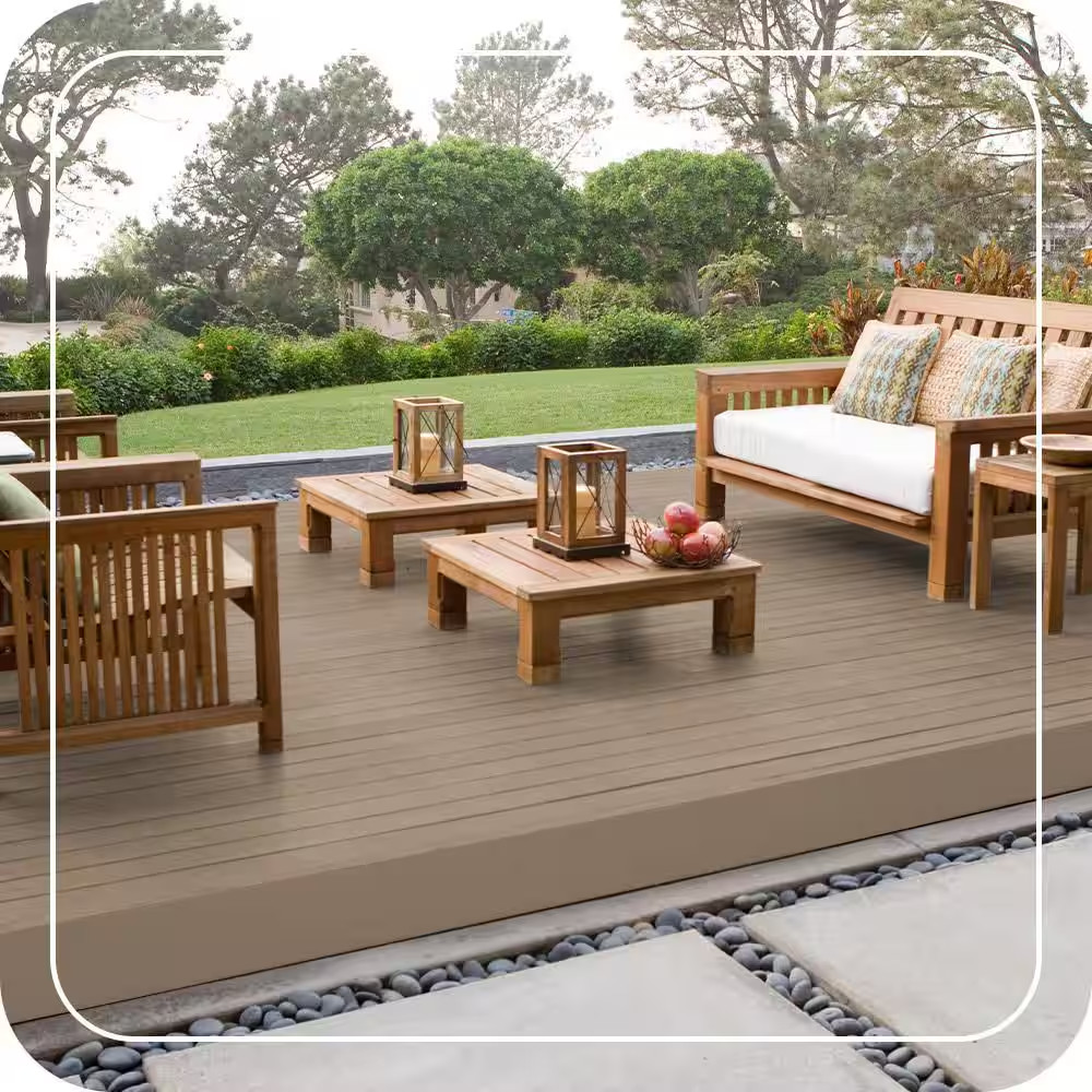 5 Gal. #SC-153 Taupe Textured Solid Color Exterior Wood and Concrete Coating