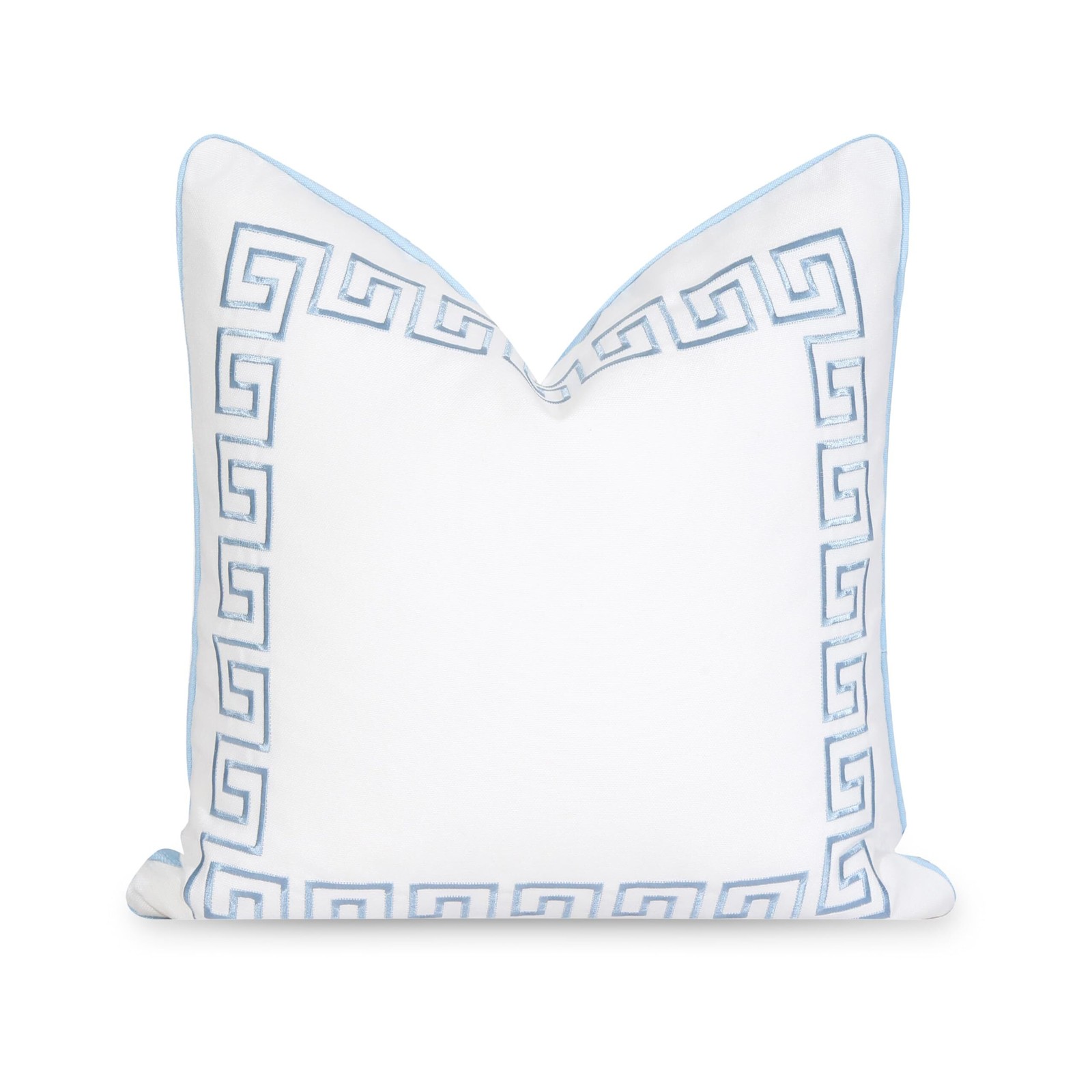 Hofdeco Coastal Patio Indoor Outdoor Pillow Cover, 20″x20″, Baby Blue
