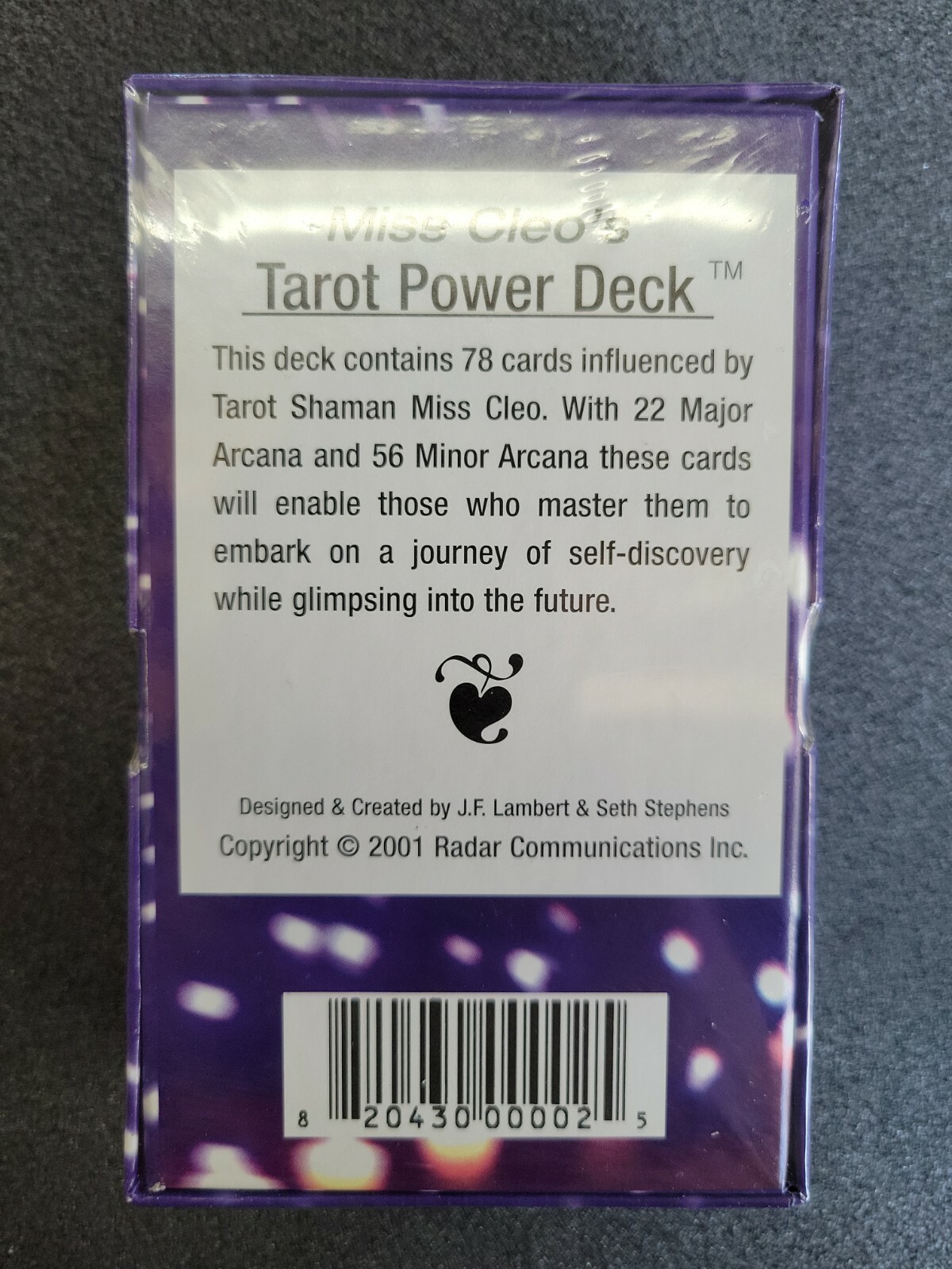 Miss Cleo’s Tarot Power Deck of 78 Cards 56 Minor & 22 Major Egyptian artwork
