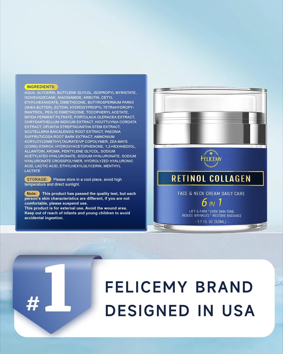 Felicemy 6-in-1 Face Cream for Men, Mens 1.7 Fl Oz (Pack of 1)