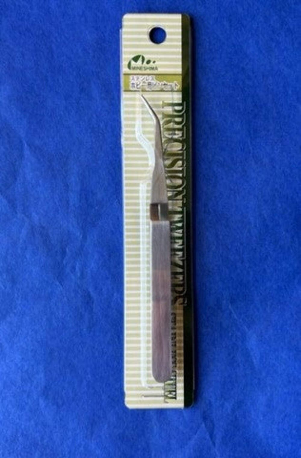Mineshima F-106M Reverse Action Angled Tweezers