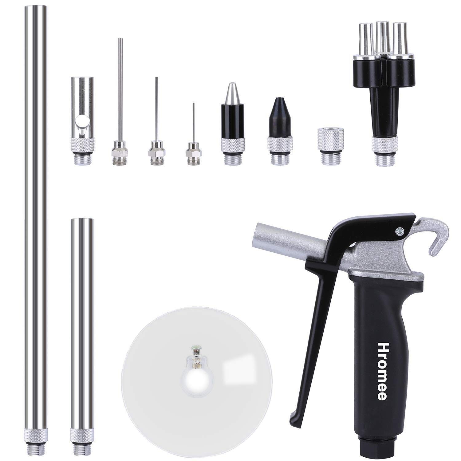 Hromee 12 Pieces High Flow Air Blow Gun Kit with Safe Quiet Xtreme Nozzles Rubbe