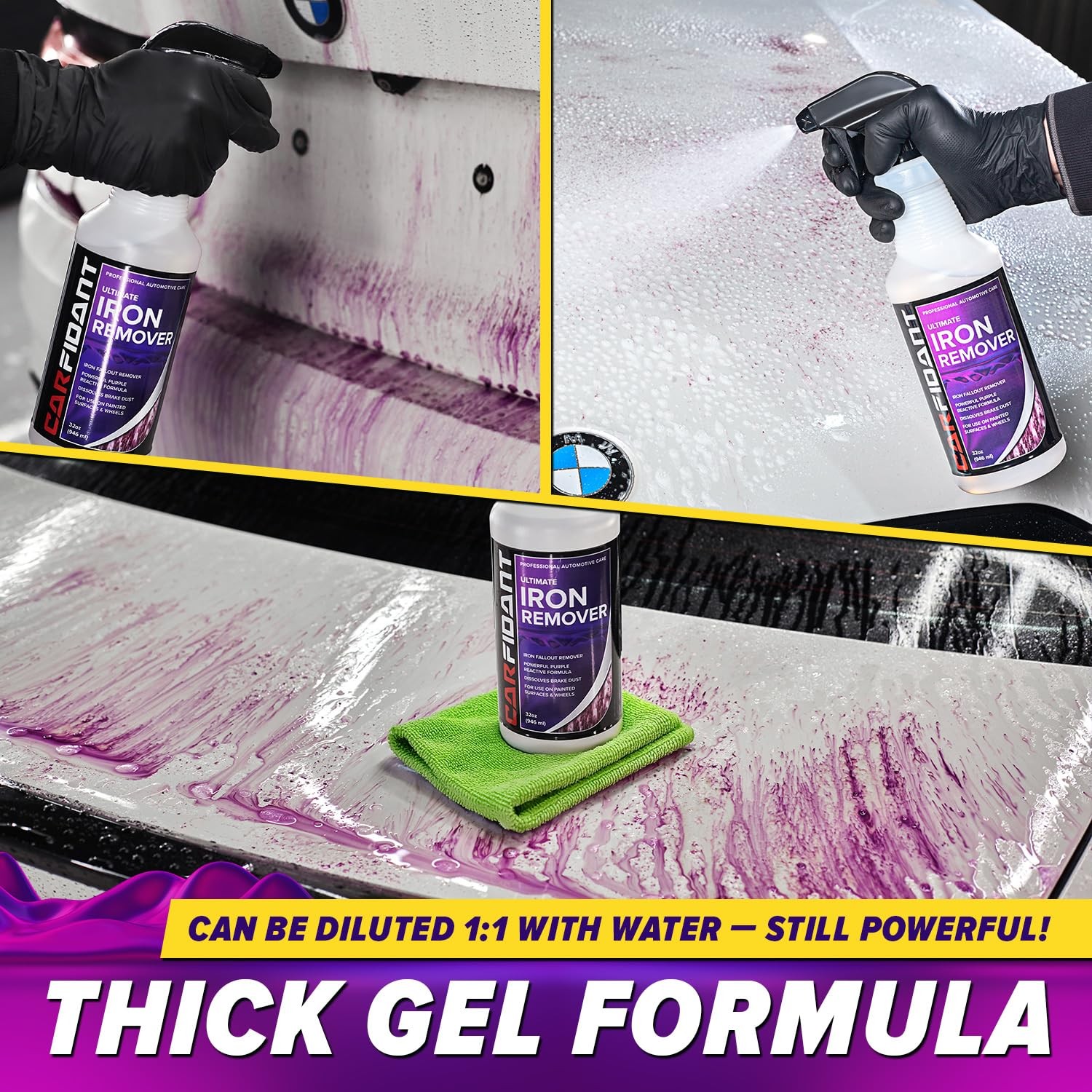 Iron Remover for Car Detailing – Iron Decon Spray, Pulls Out Brake Dust, Rust &