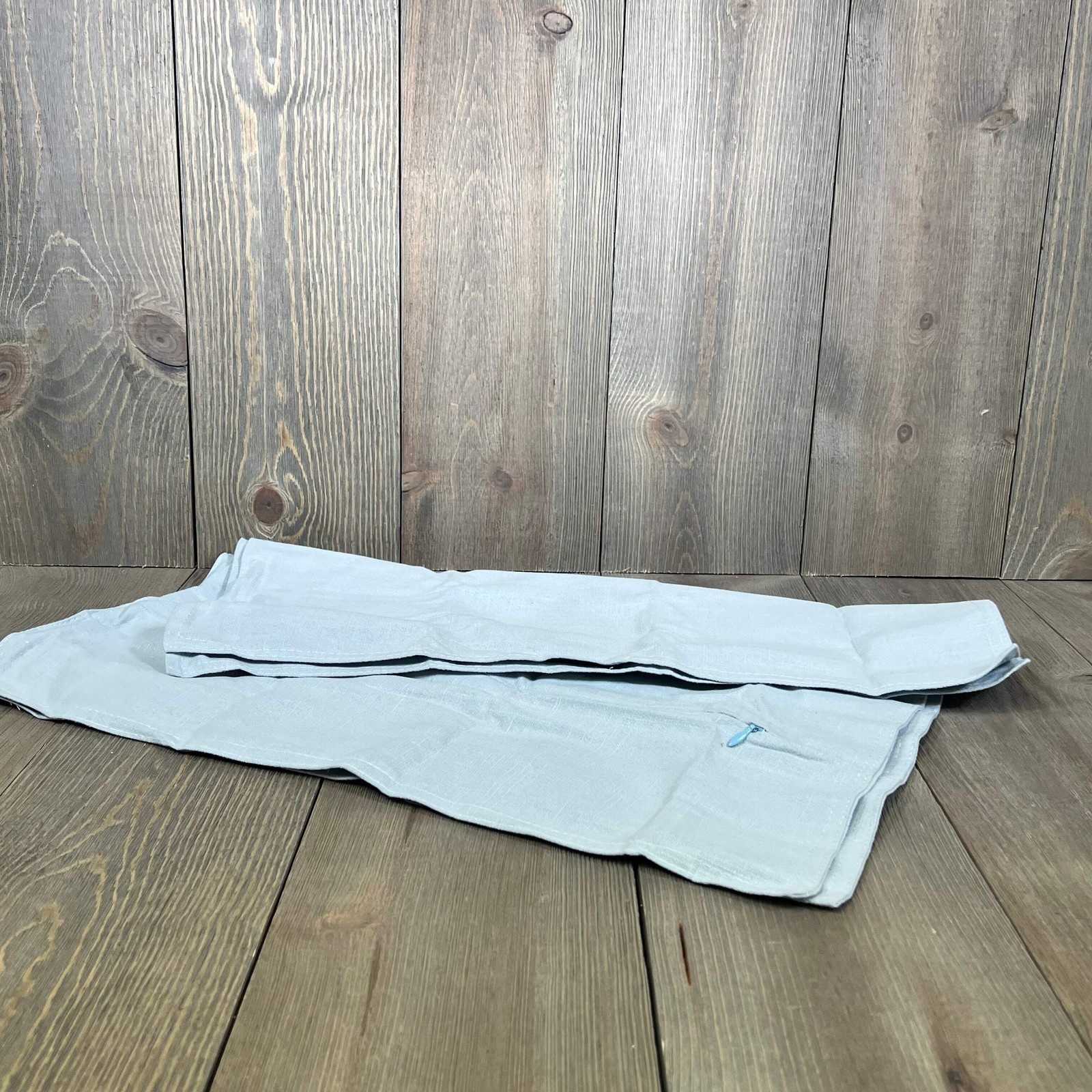 MIULEE Decorative Linen Pillow Covers 18×18 Inch Light Blue