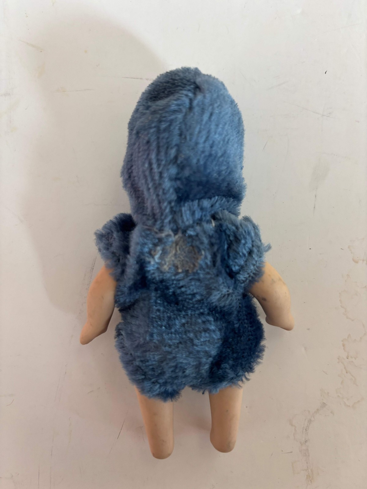 Vintage Porcelain Doll w/Blue Outfit
