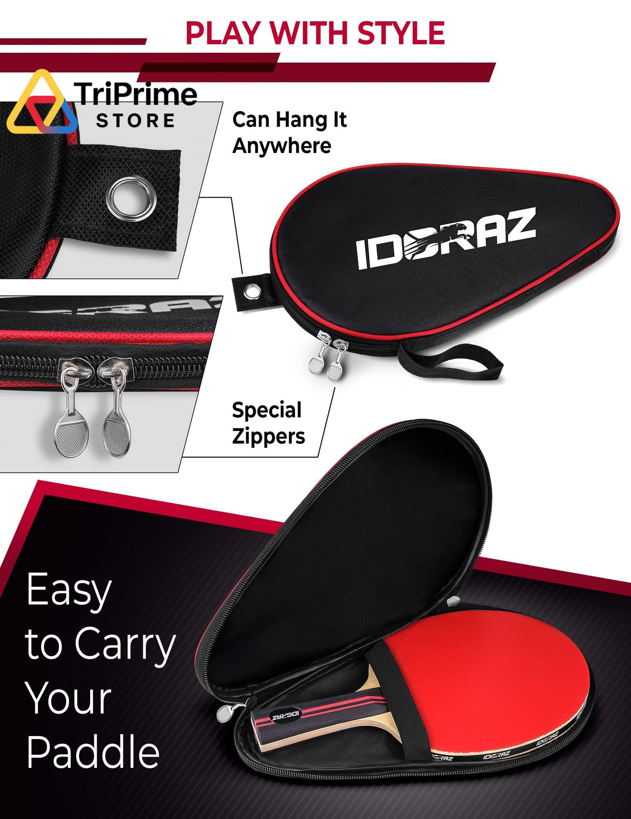 Idoraz Professional Ping Pong Paddle – Best Table One Size, Single