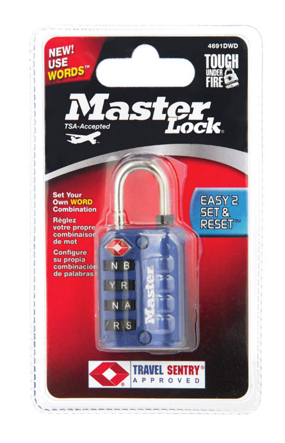 MASTER LOCK – Master Lock 1-5/32 in. H X 5/8 in. W X 1-3/16 in. L Steel 4-Dial C