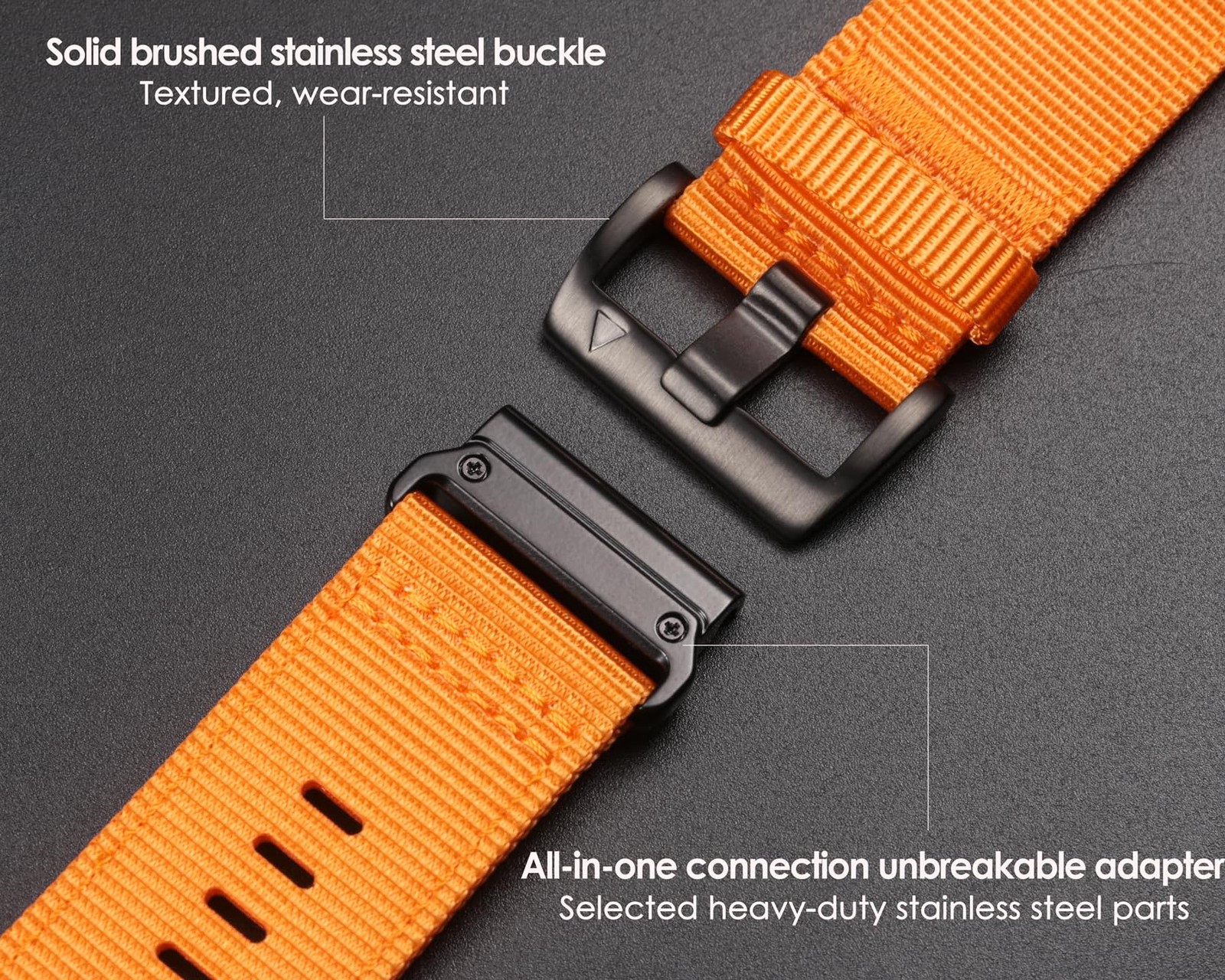 HEMSUT Sport Military Watch Band Compatible with Garmin Fenix 8 51mm/5X Plus/Fen