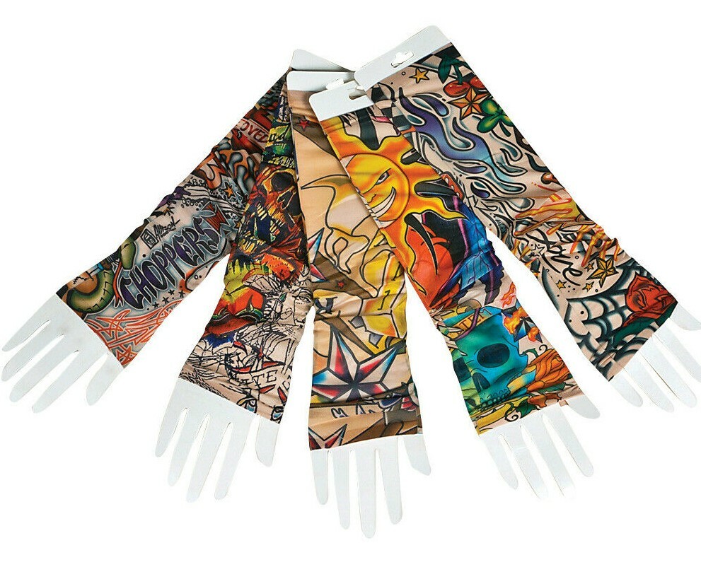 12 TATTOO T Shirt Sleeve Temporary Tattoo Nylon Sleeves