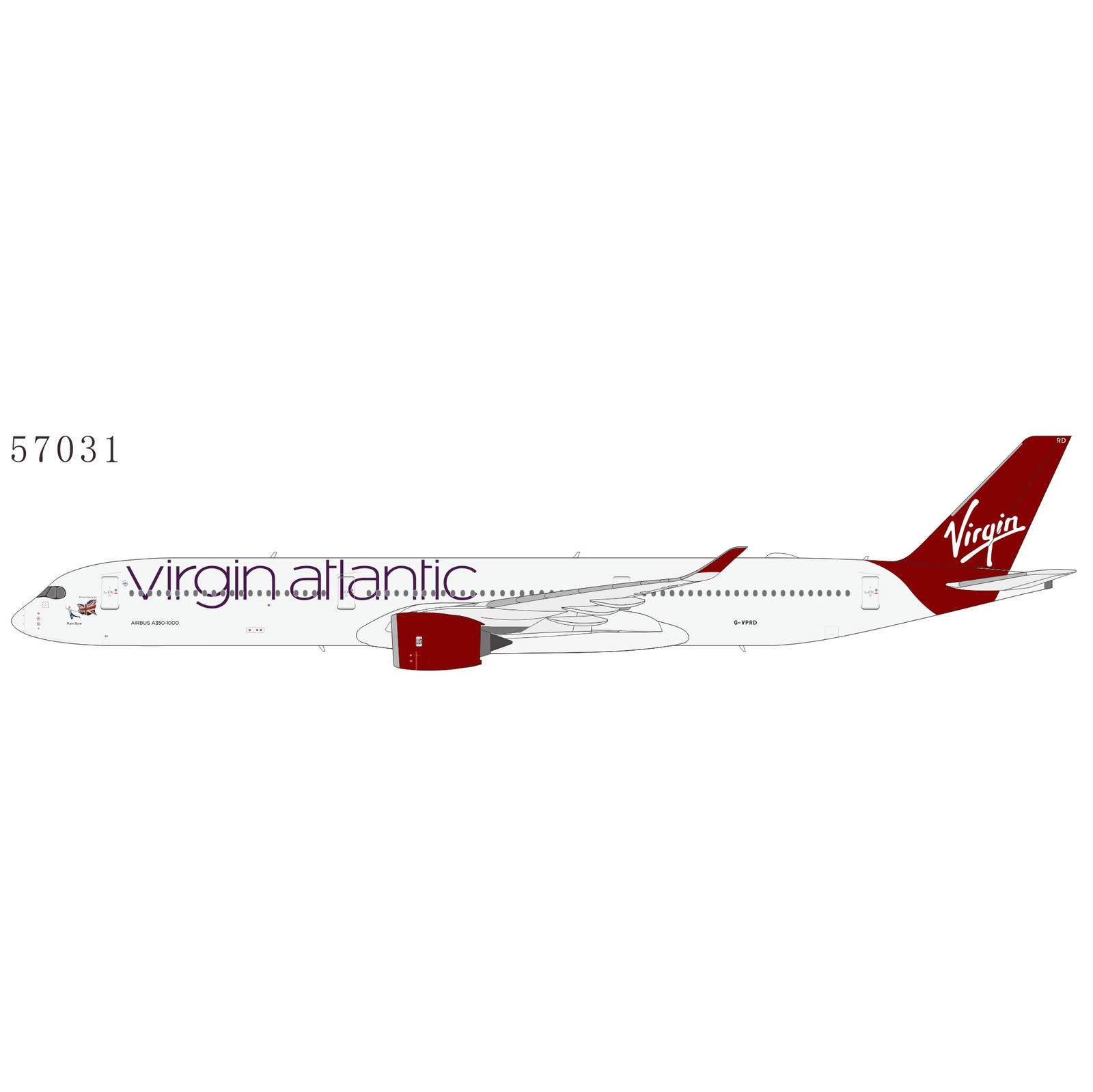 Virgin Atlantic A350-1000 G-VPRD “Rain Bow” NG Models 1/400